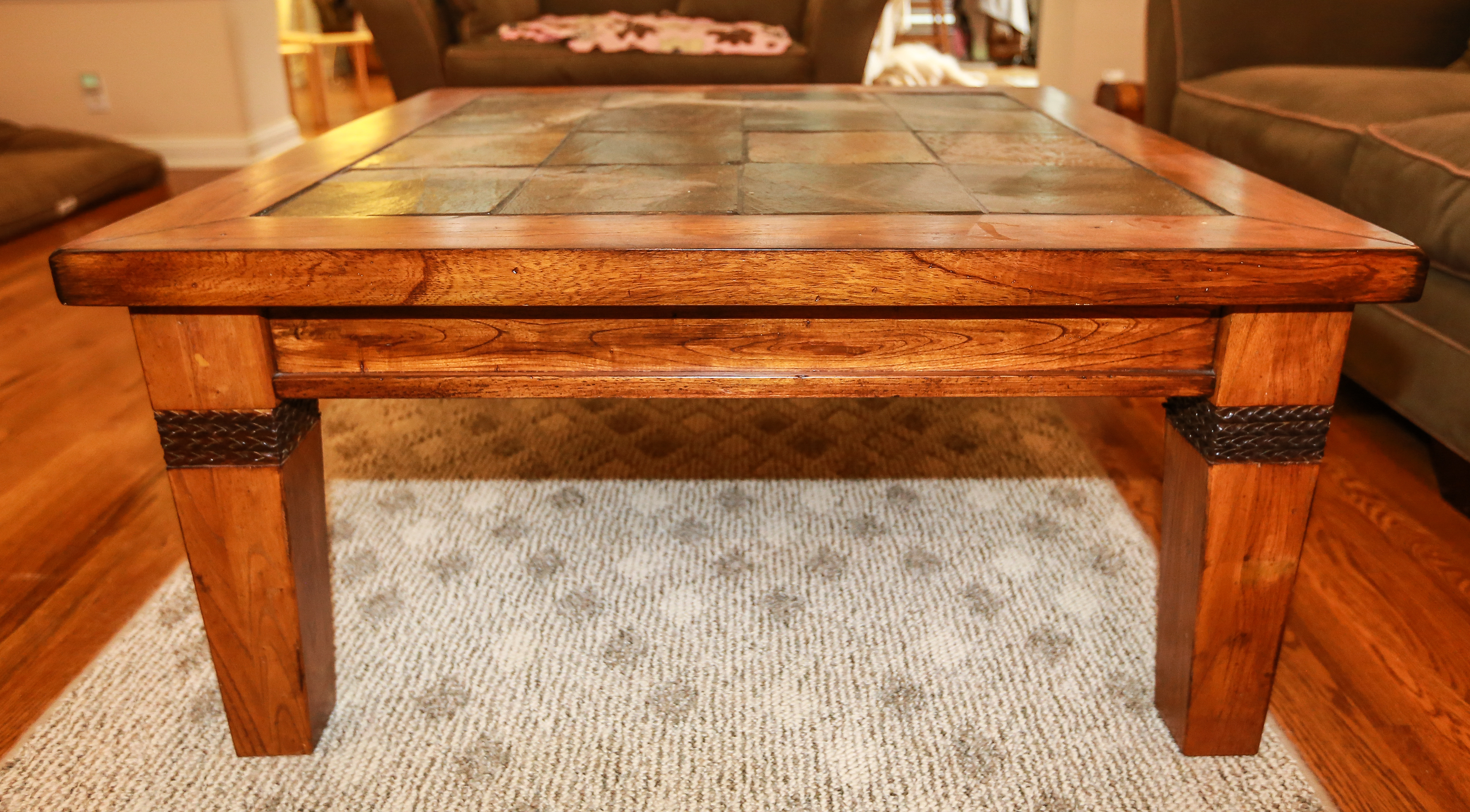 Contemporary Slate Tile Coffee Table