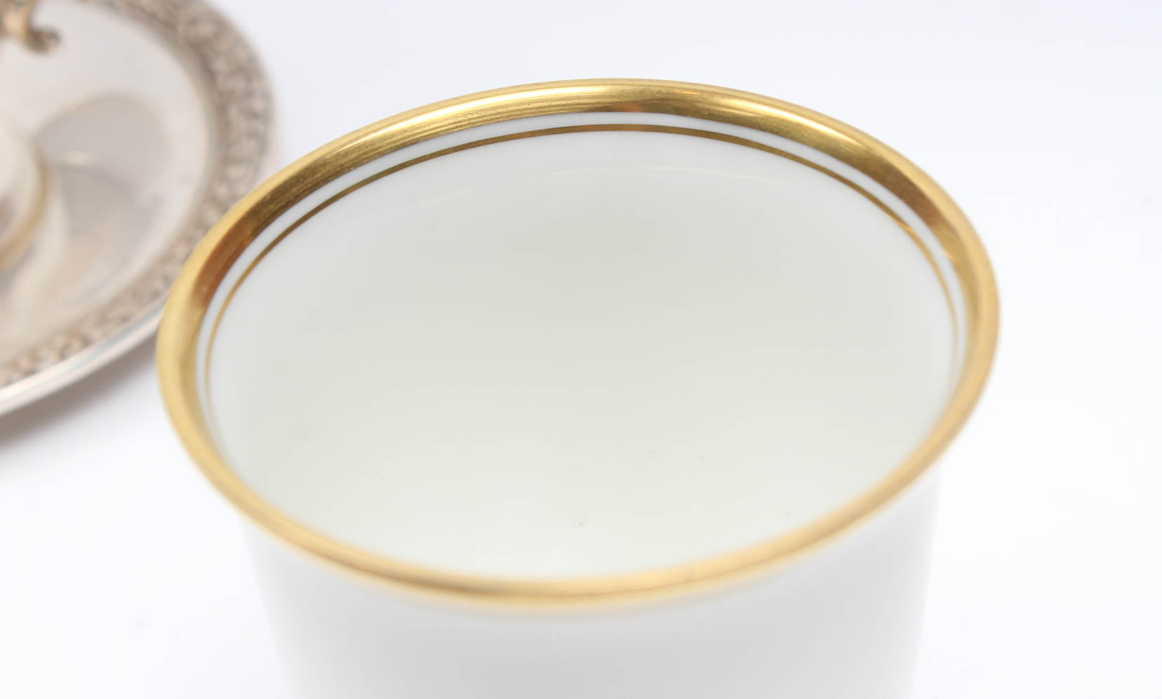 Sterling Silver Demitasse Set with  Hutschenreuther China Inserts