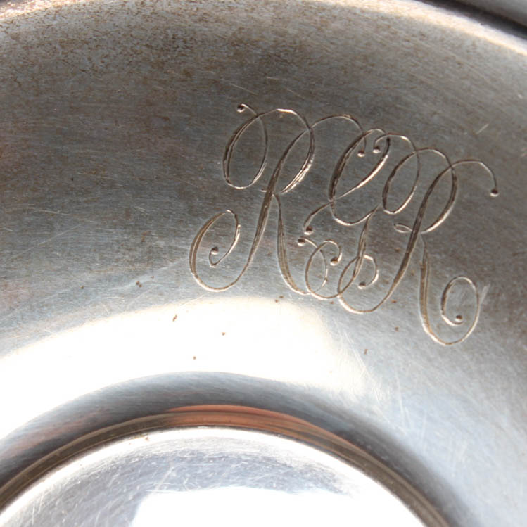 Frank M Whiting Sterling Silver Demitasse Set with Lenox China Inserts