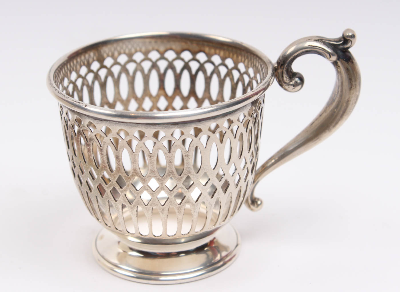 Frank M Whiting Sterling Silver Demitasse Set with Lenox China Inserts