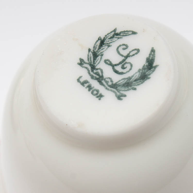 Frank M Whiting Sterling Silver Demitasse Set with Lenox China Inserts