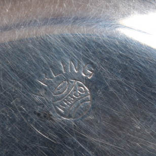 W. H. & Co. Sterling Silver Demitasse Set with Lenox Inserts