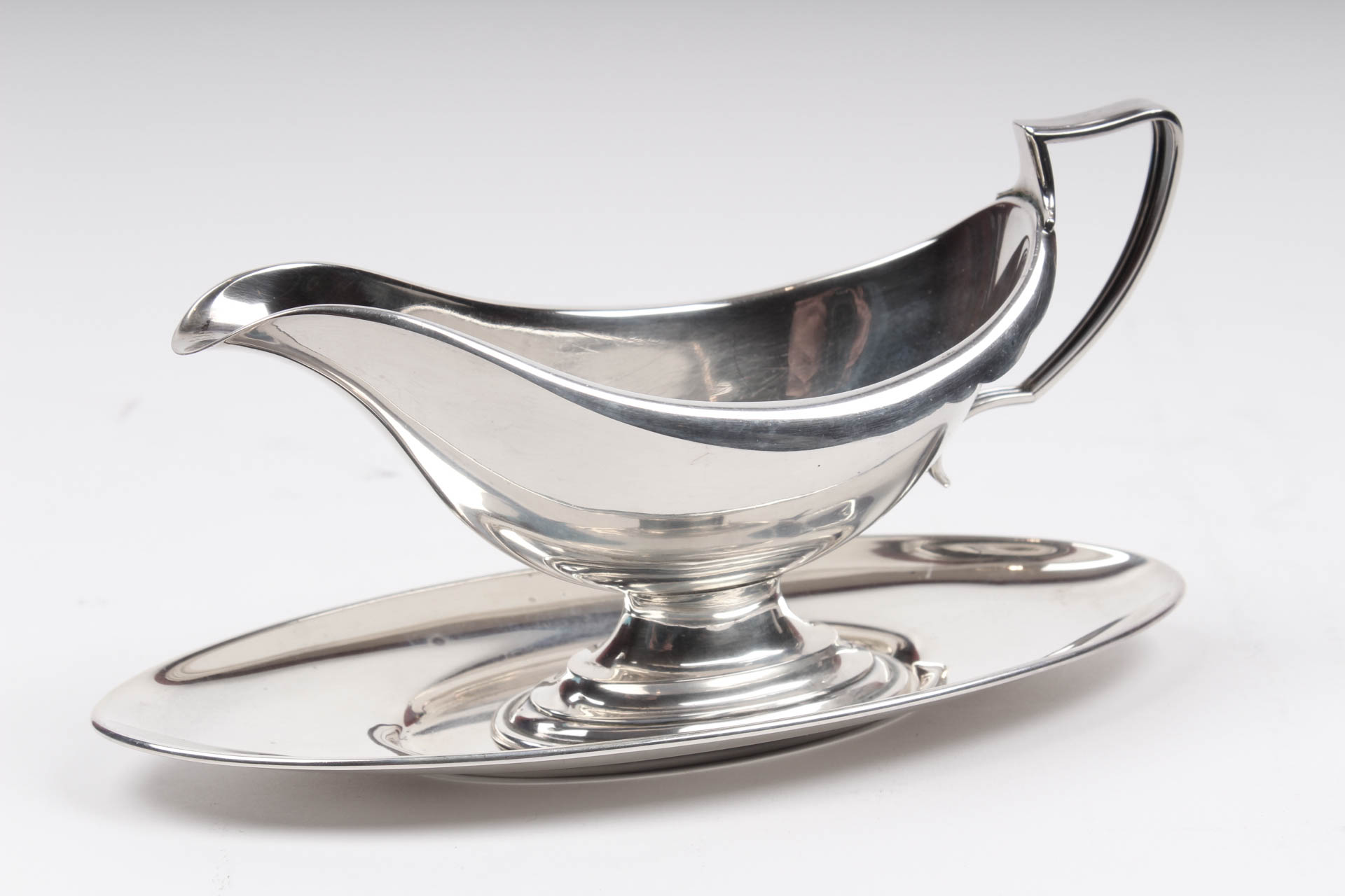 Whiting Mfg. Co. Sterling Silver Sauce Boat and Tray