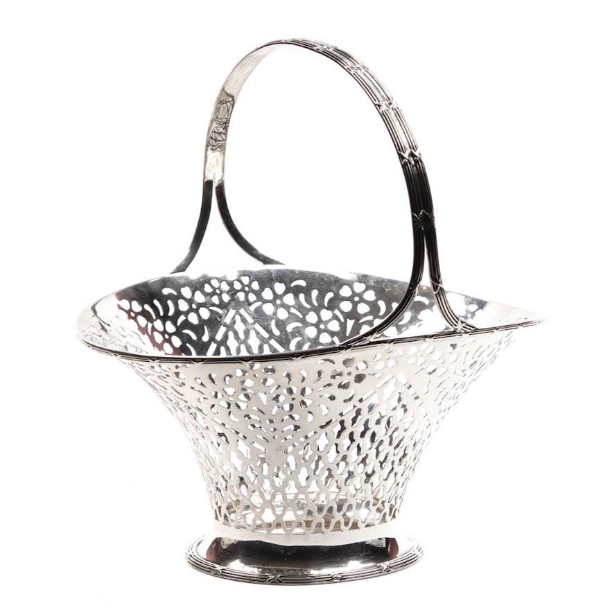 Roger Williams Silver Co. Sterling Silver Openwork Basket