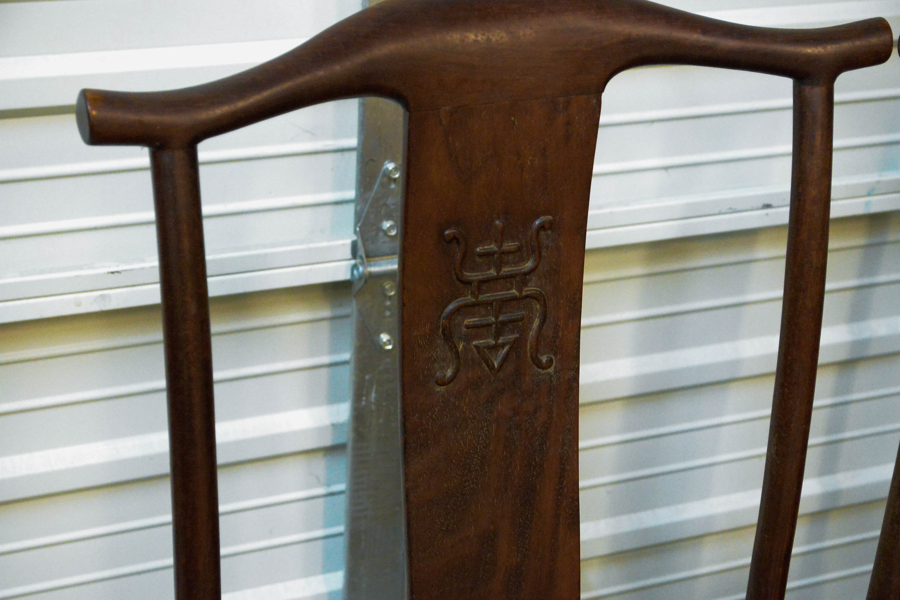 Four Wooden Asian Inspired Chairs