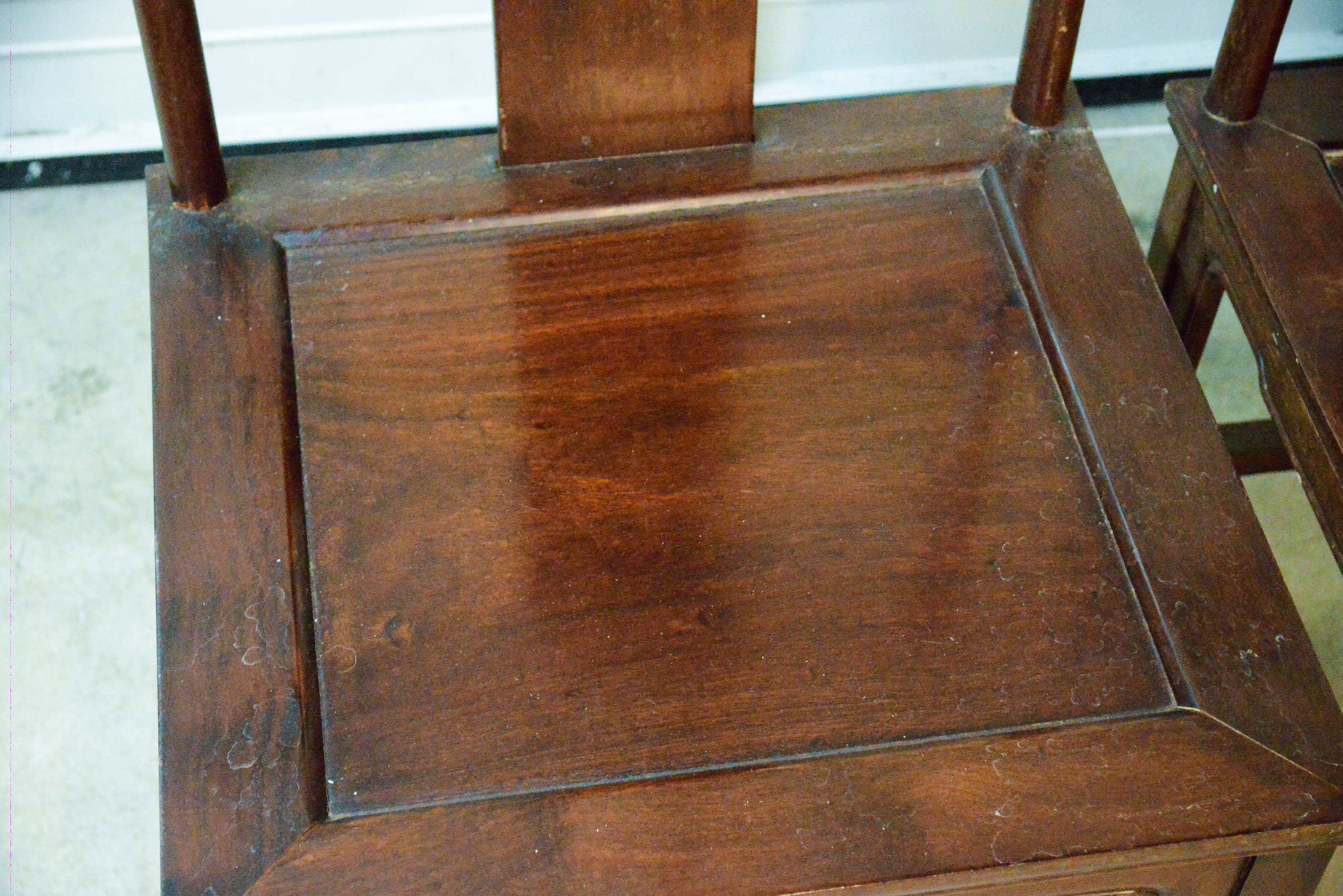 Four Wooden Asian Inspired Chairs