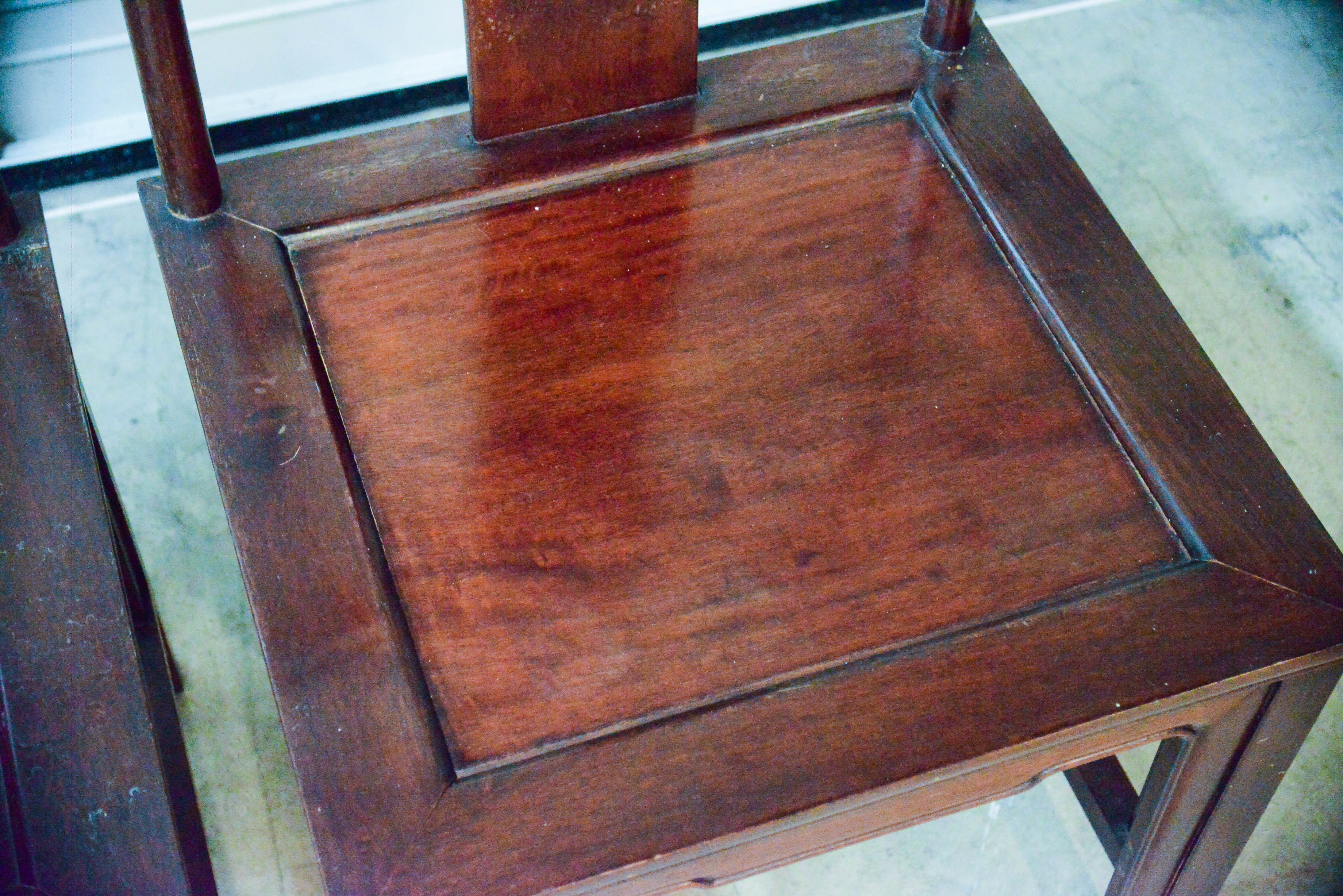 Four Wooden Asian Inspired Chairs