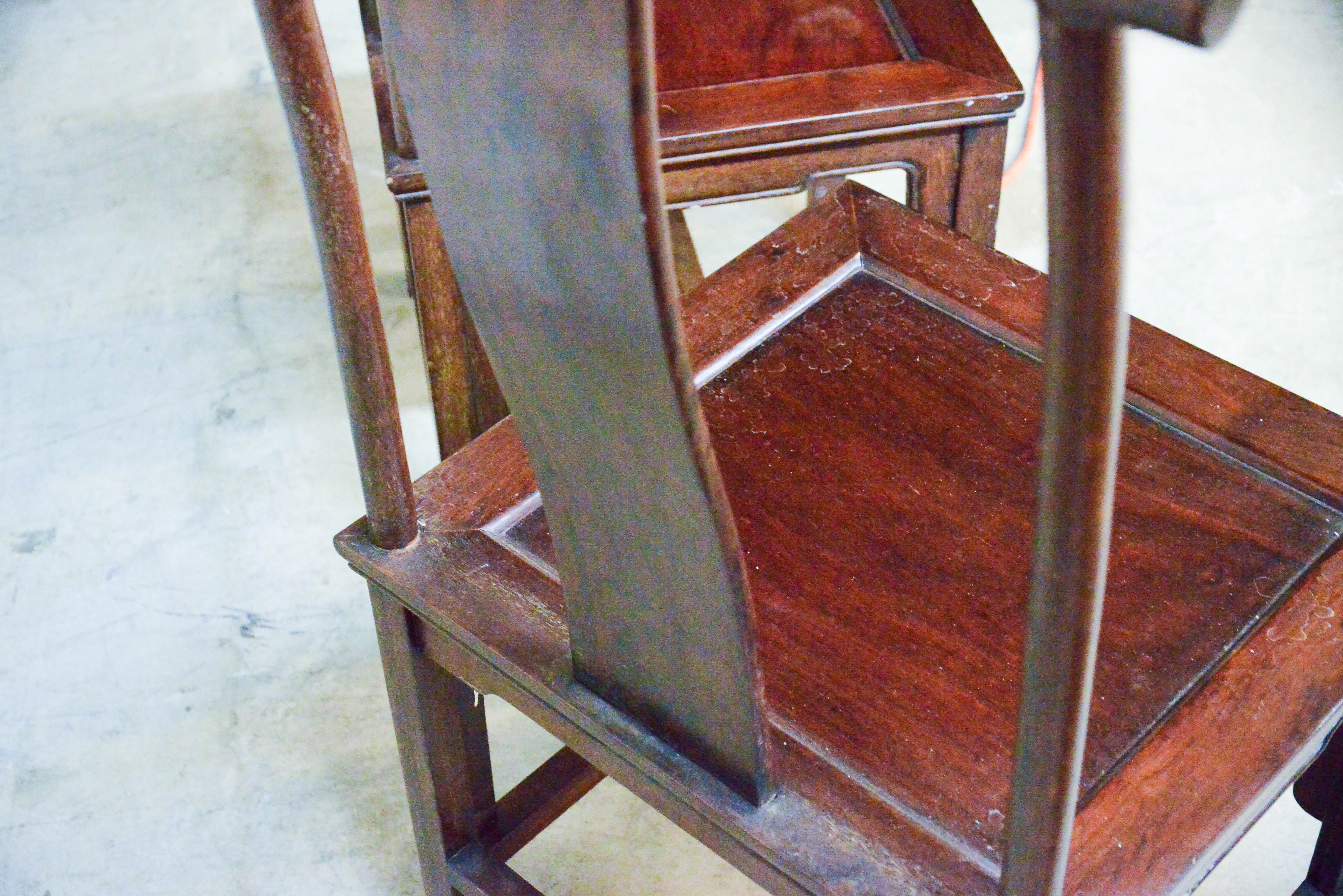 Four Wooden Asian Inspired Chairs