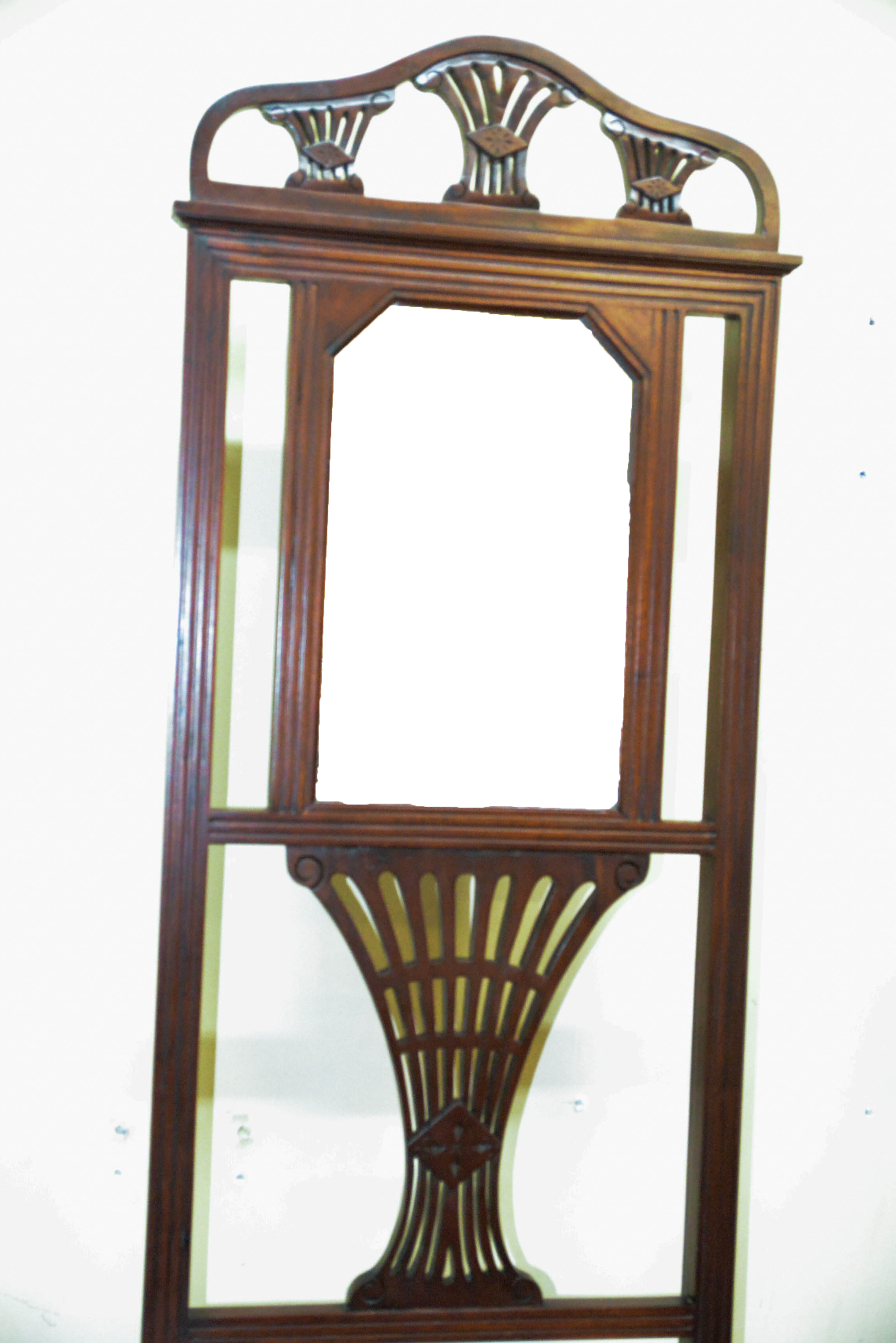 Antique Hall Tree with Mirror