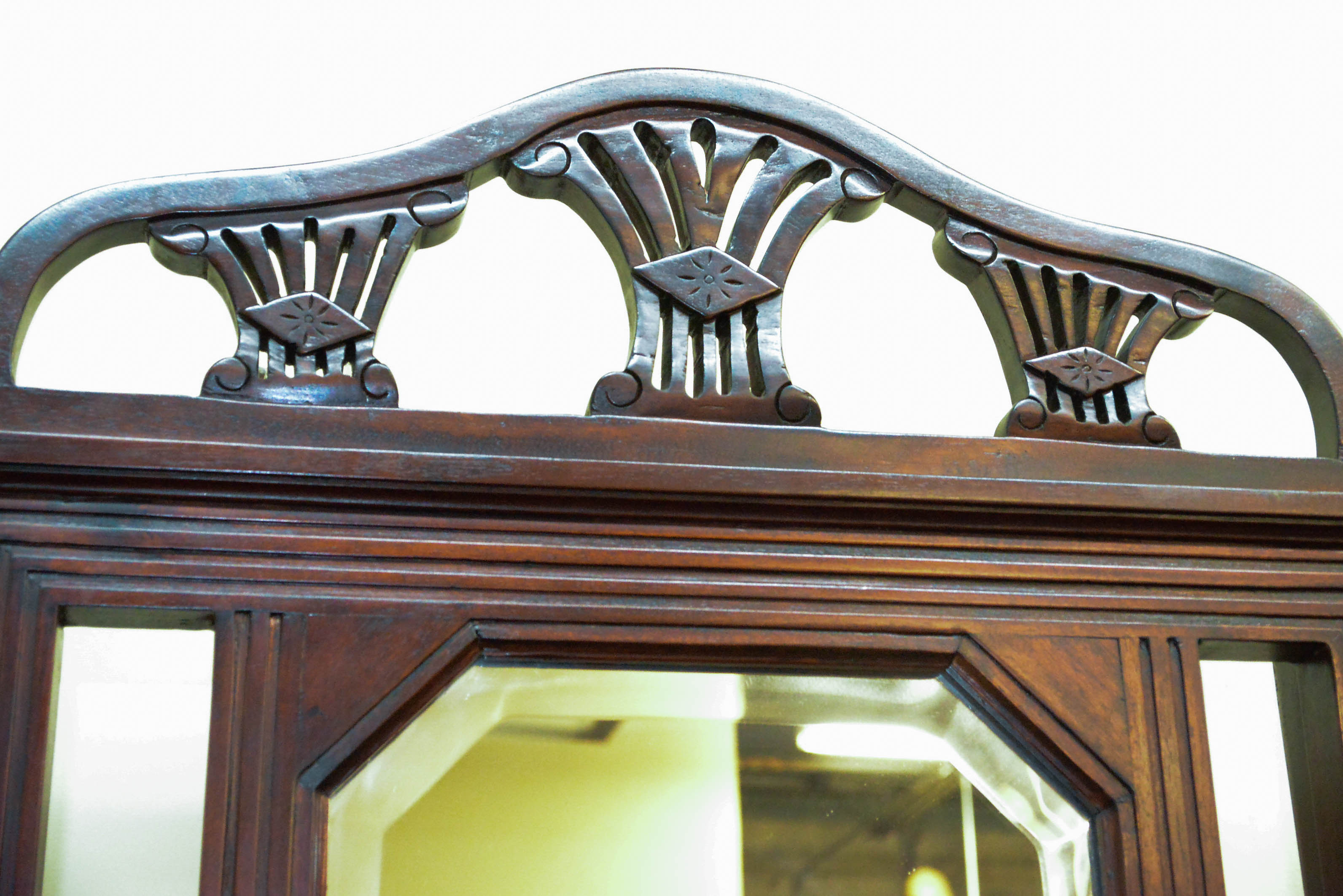 Antique Hall Tree with Mirror