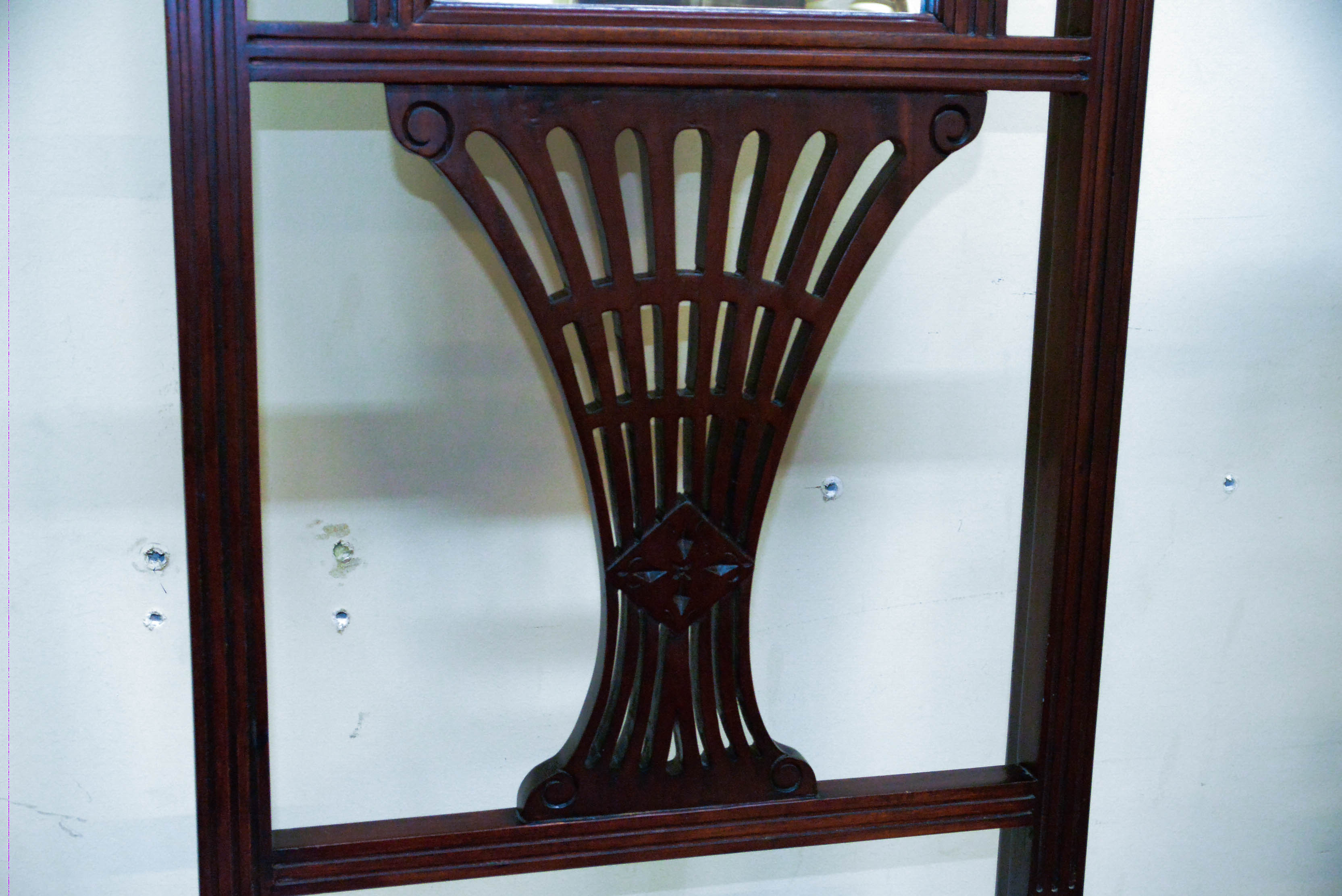 Antique Hall Tree with Mirror