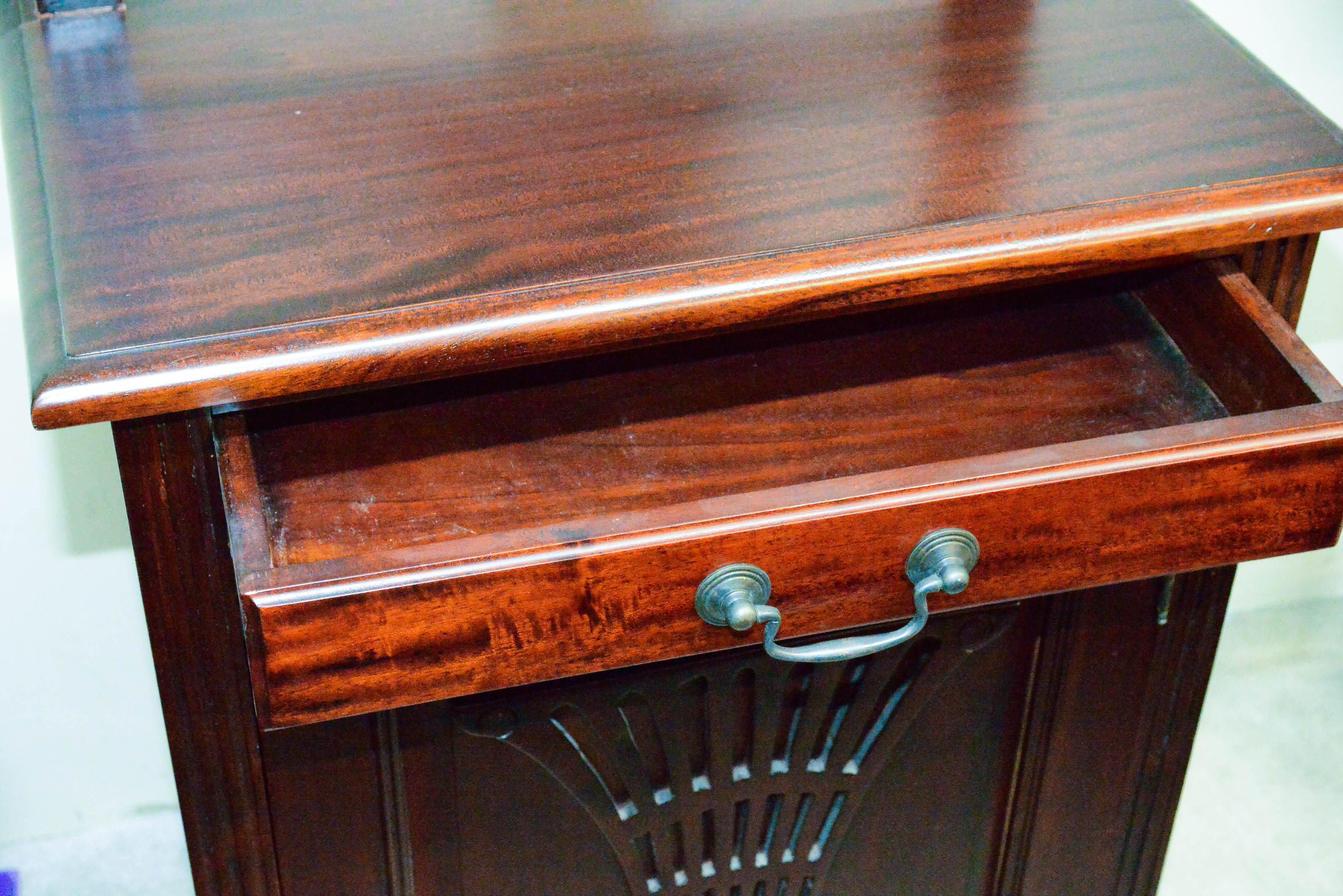 Antique Hall Tree with Mirror