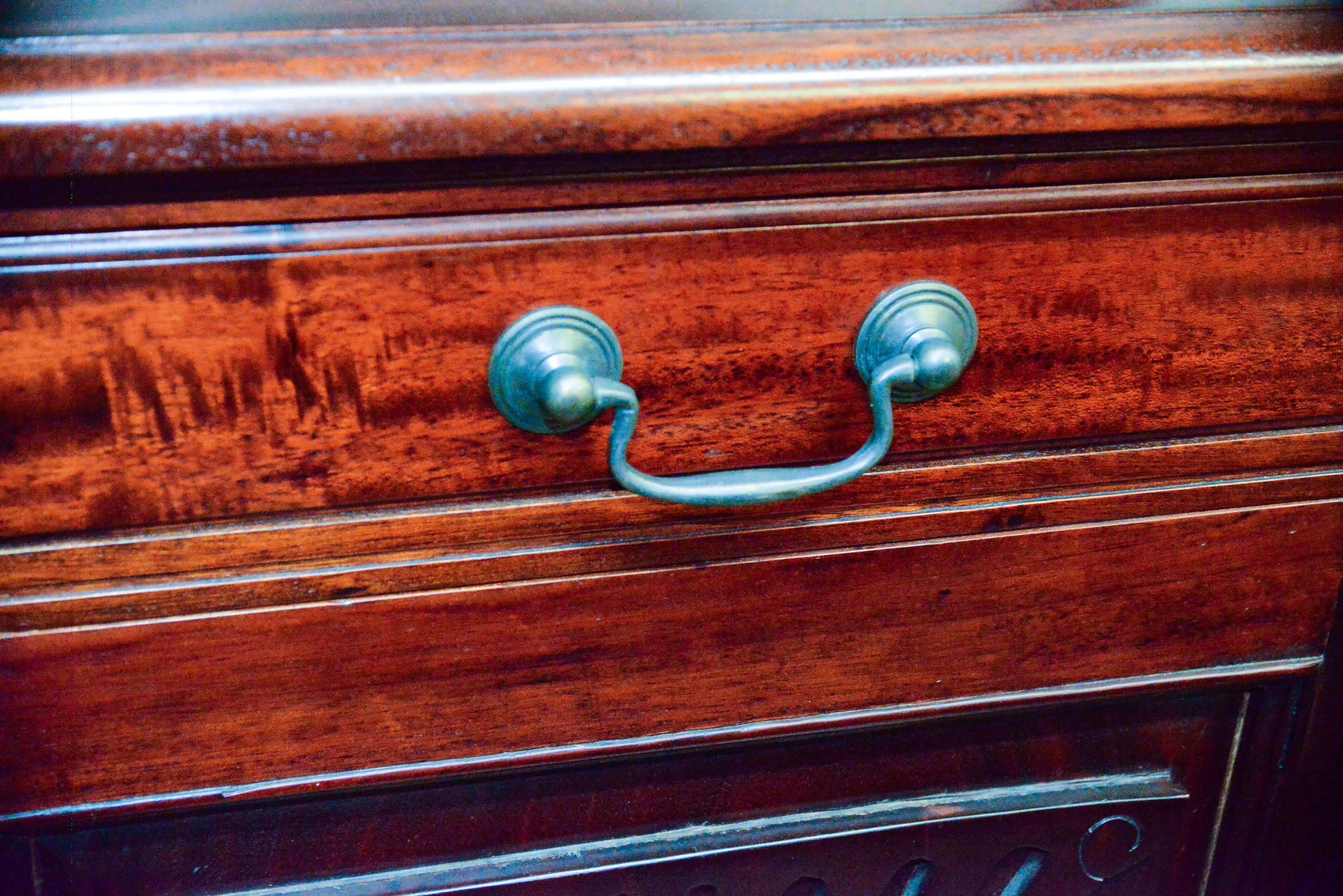 Antique Hall Tree with Mirror