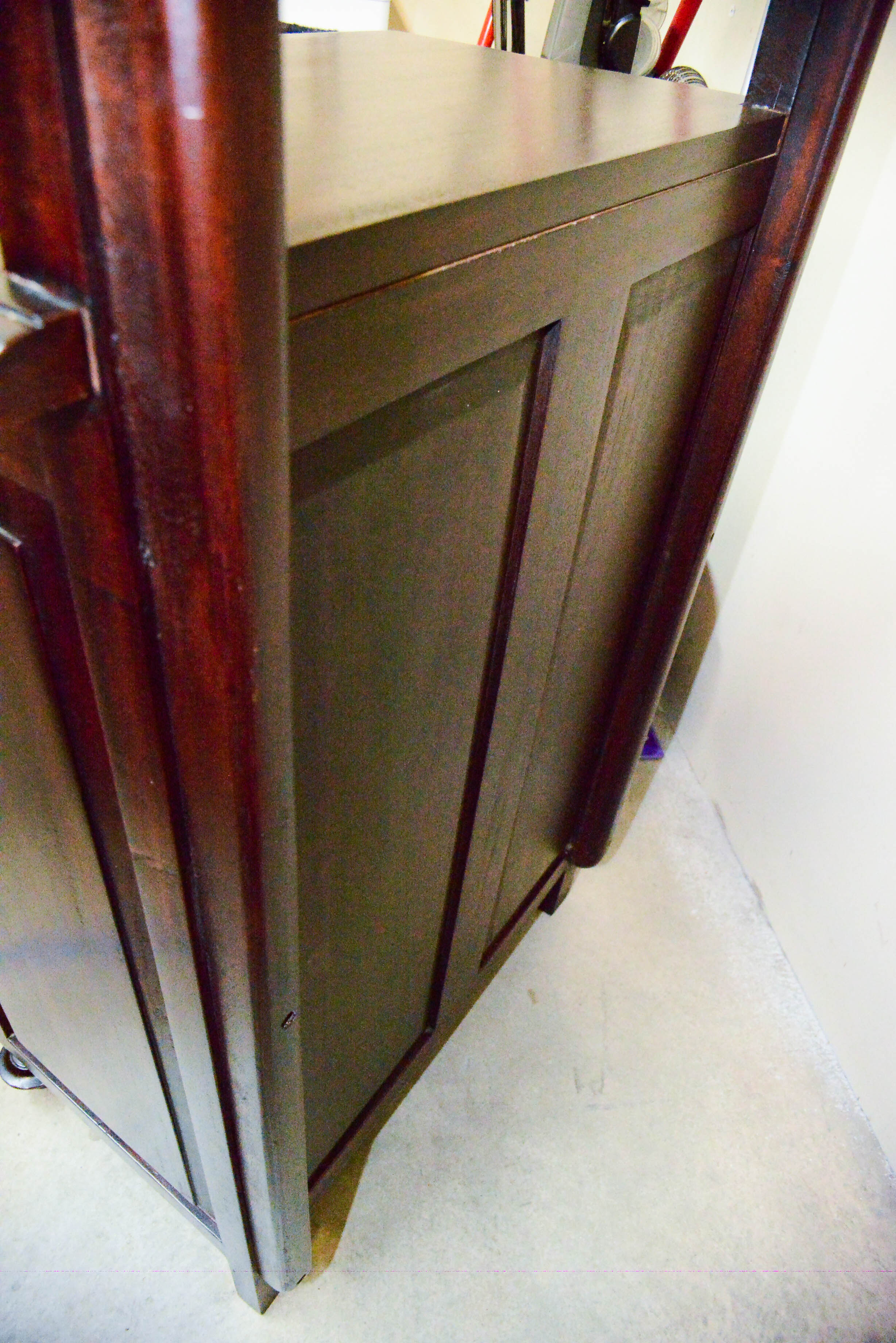 Antique Hall Tree with Mirror