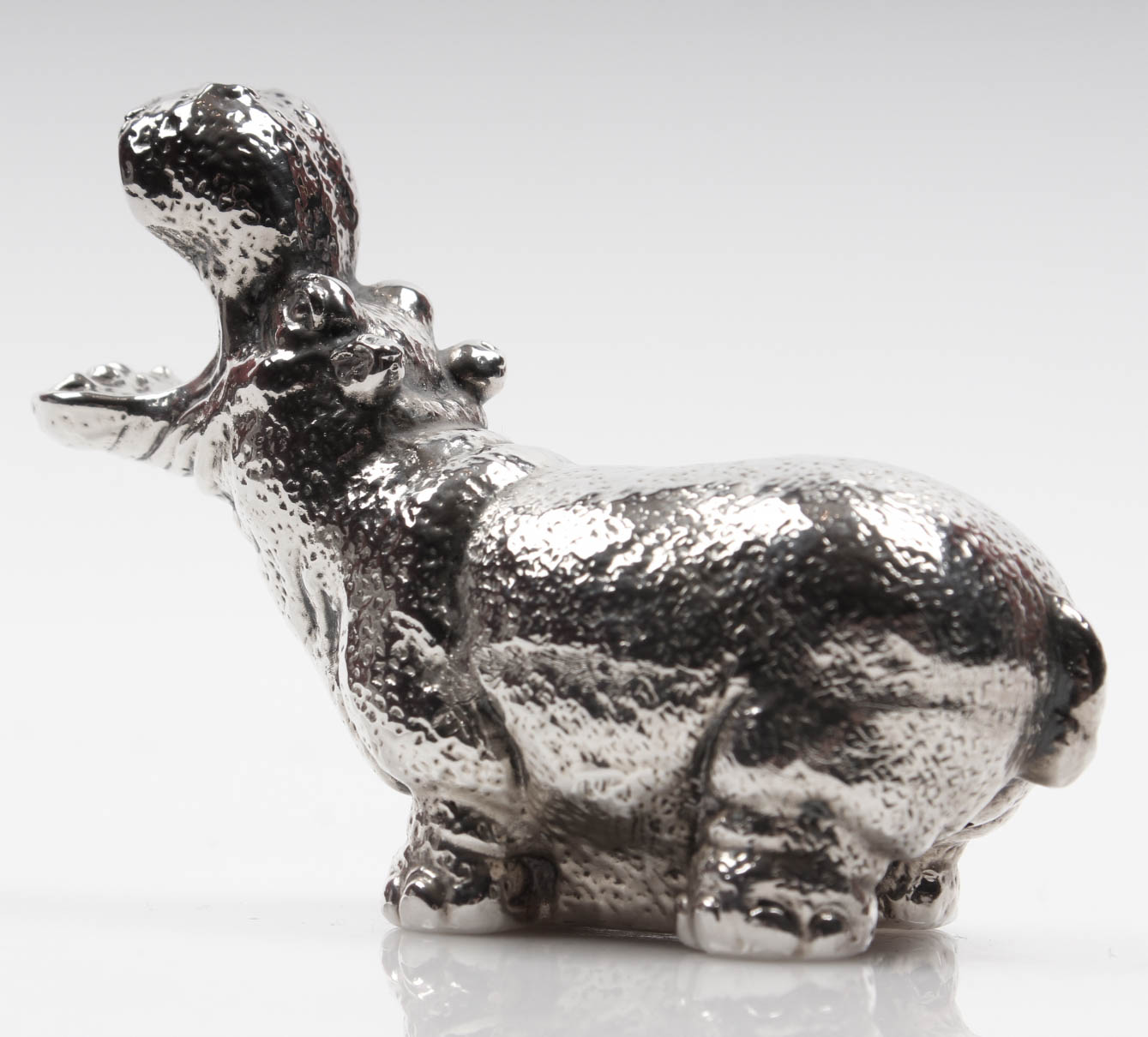 Sterling Silver Hippopotamus Figure