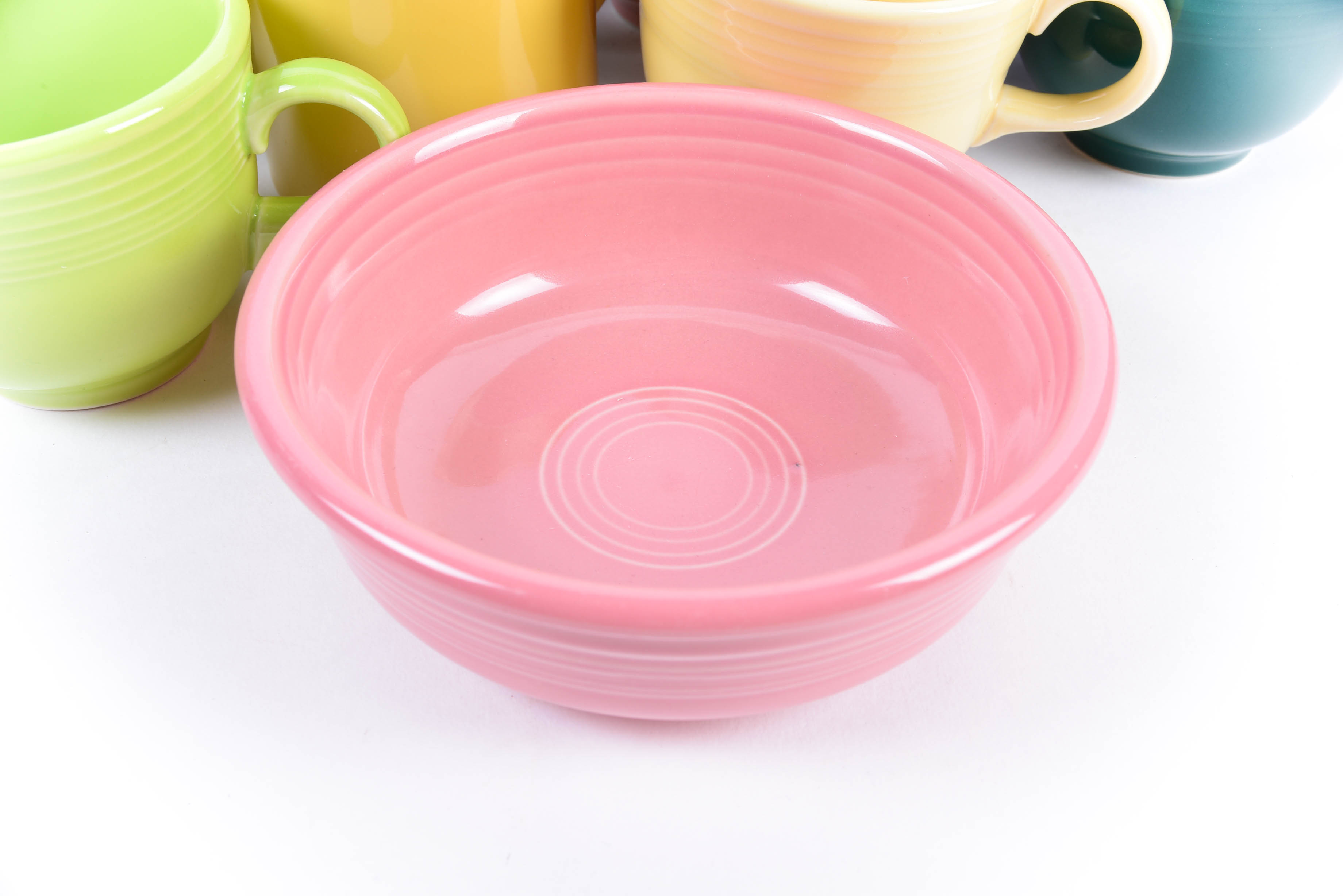 Collection of Colored Fiesta Ware Serving Pieces