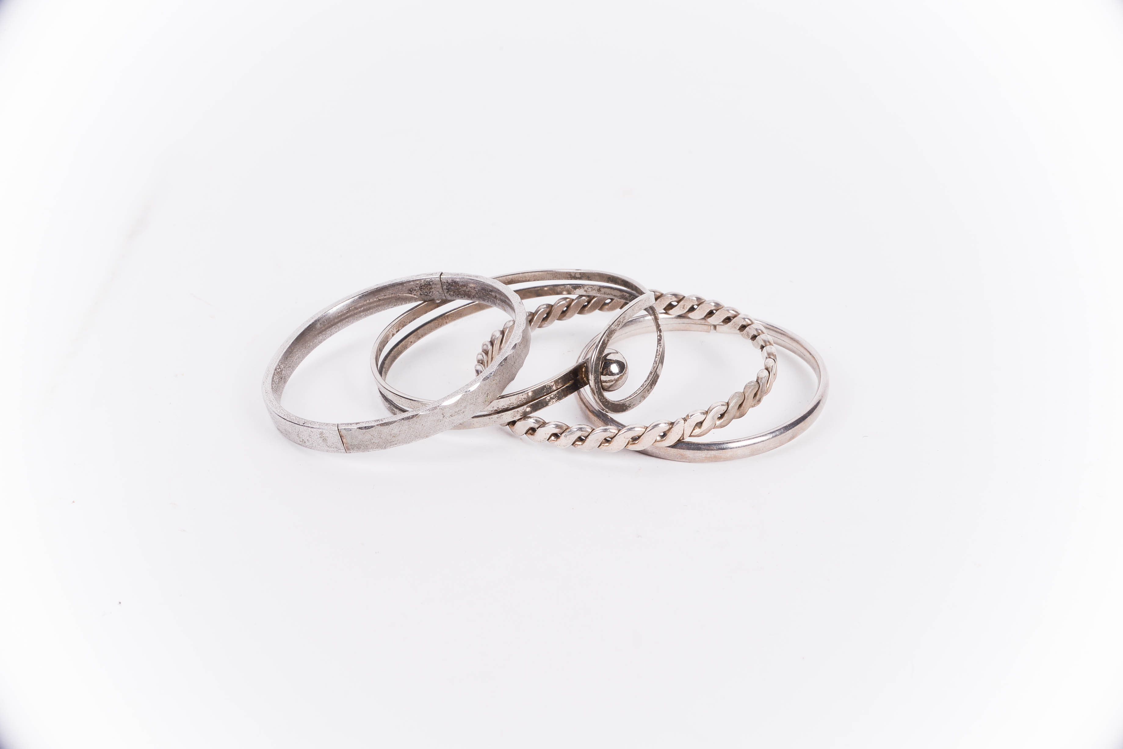 Collection of Sterling Silver Bangle Bracelets