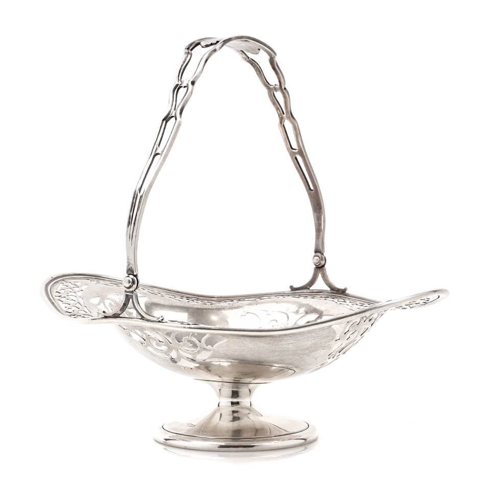Frank M. Whiting Sterling Silver Footed Basket