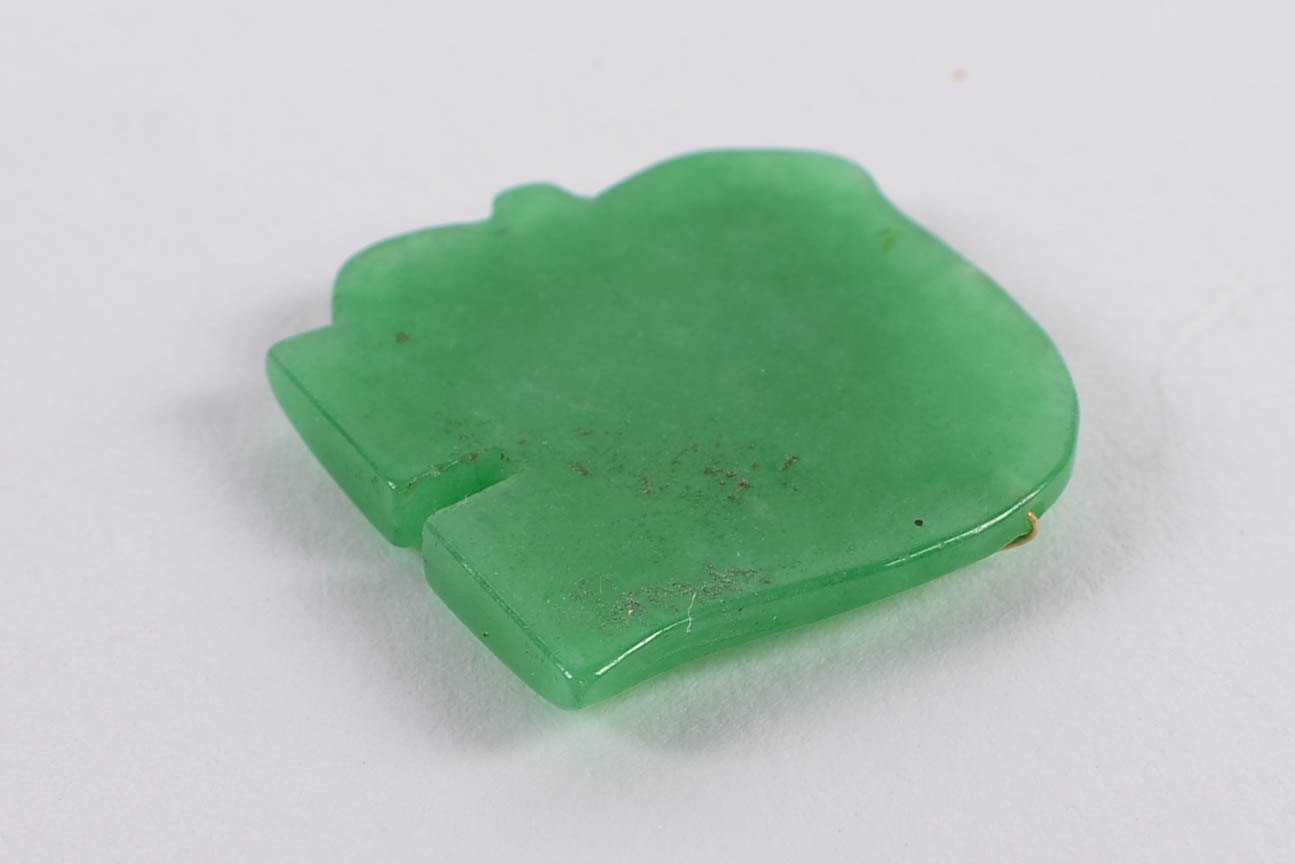 14K Yellow Gold Accented Jadeite and Spinel Elephant