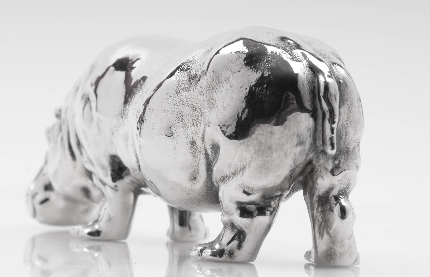 Sterling Silver Hippopotamus Figure