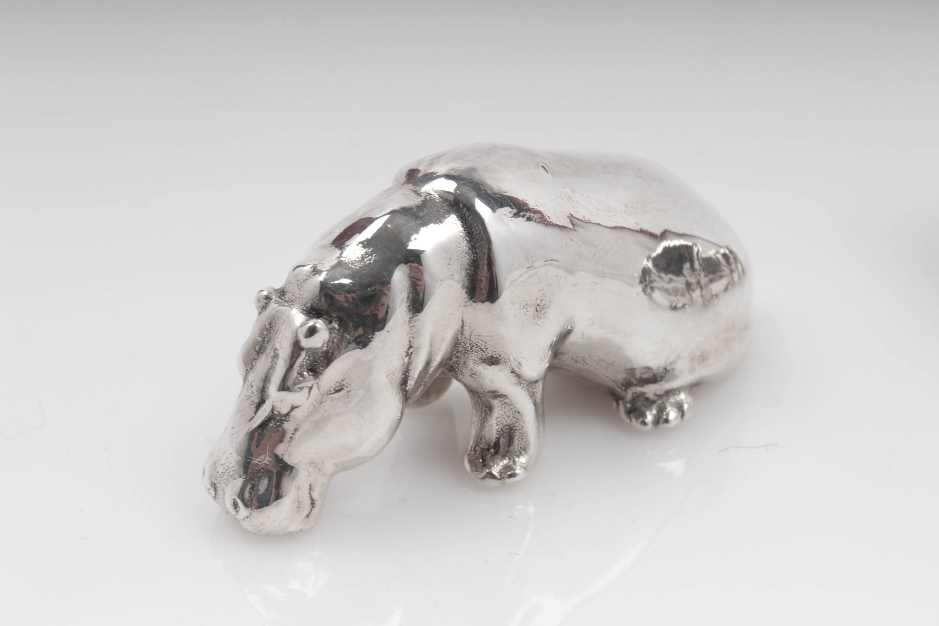 Sterling Silver Hippopotamus Figures