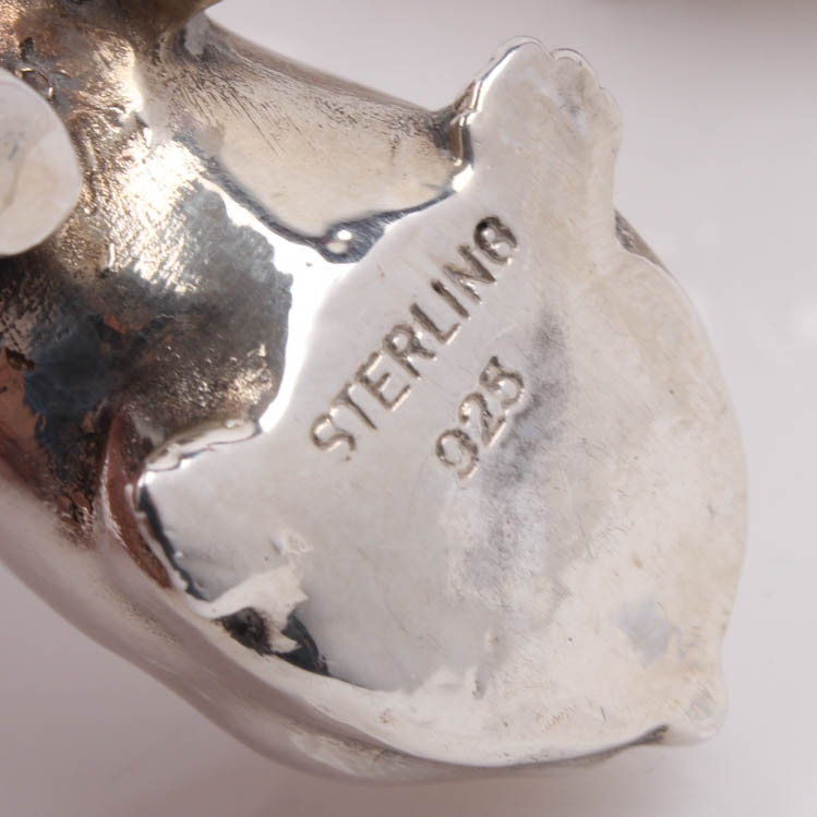 Sterling Silver Hippopotamus Figures