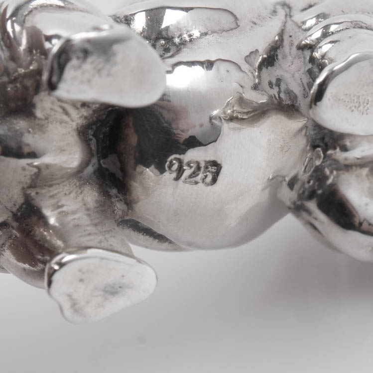 Sterling Silver Hippopotamus Figures