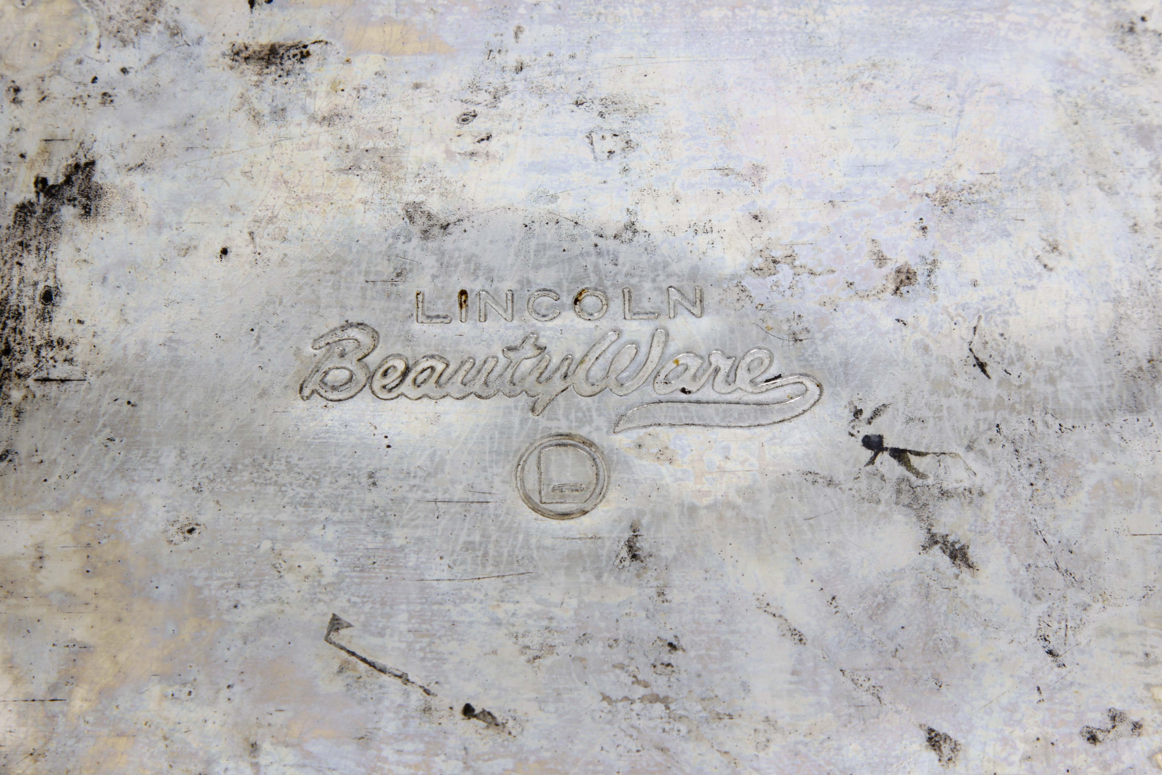 Vintage Art Deco Lincoln BeautyWare Metal Canister Set