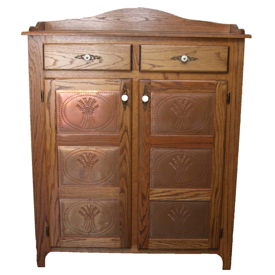 Country Oak Pie Cabinet