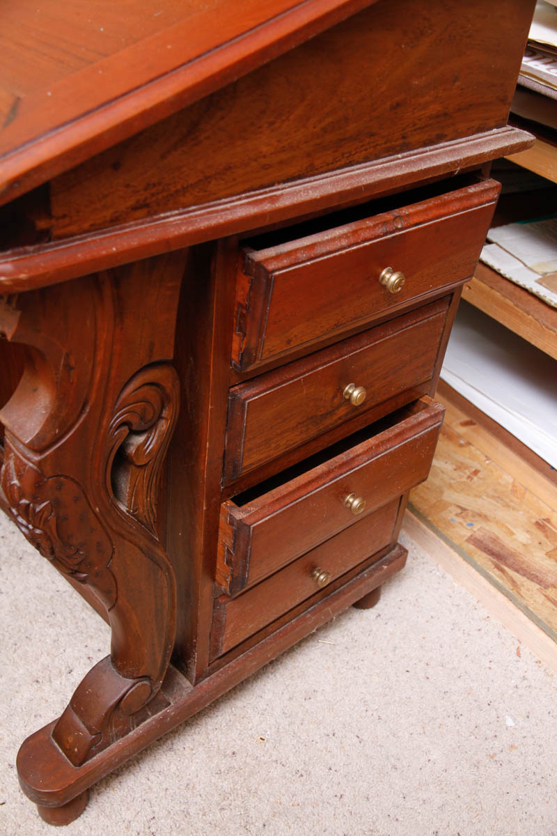 Vintage Teak Davenport Desk