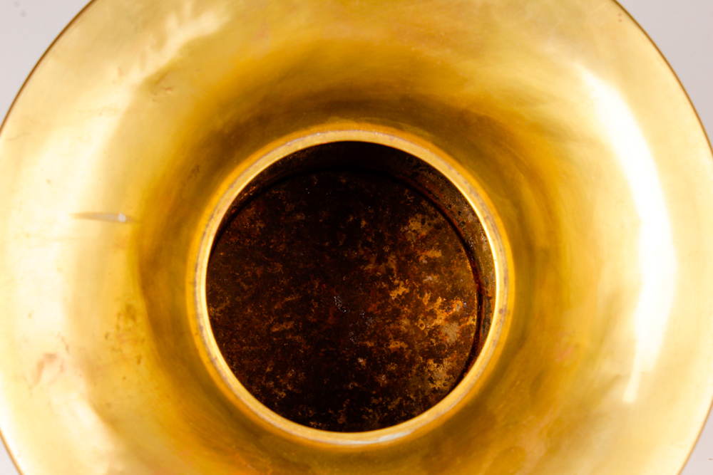 Vintage Redskin Brand Brass and Copper Spittoon