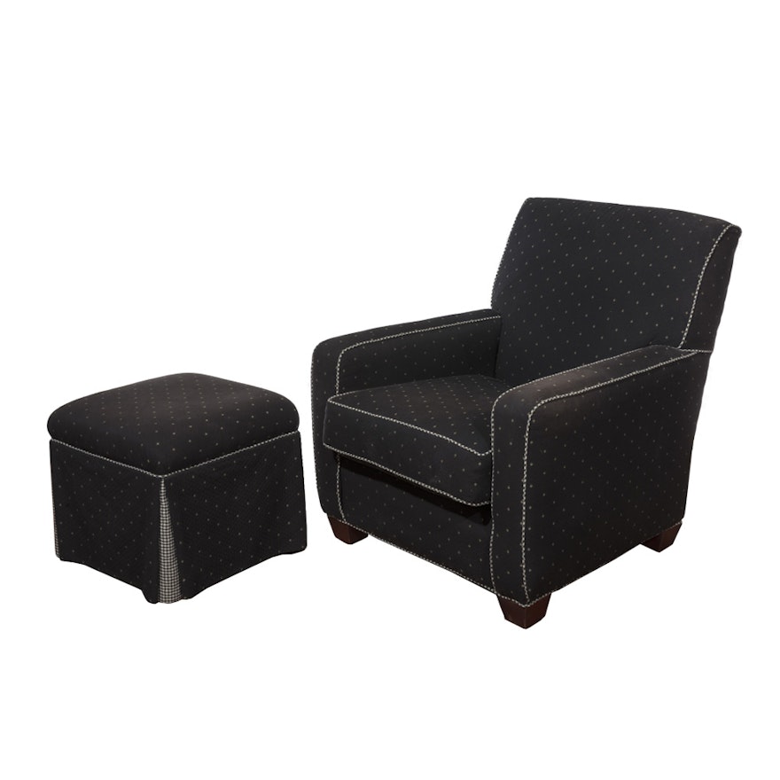 Contemporary Club Chair and Ottoman