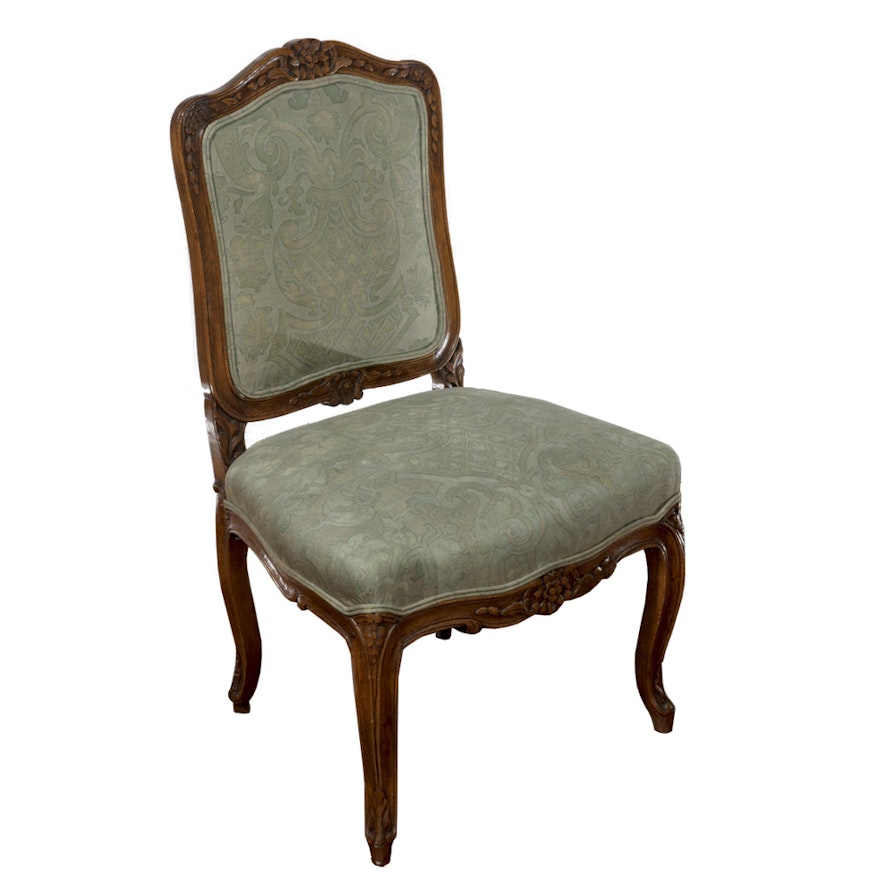 French Provincial Style Upholstered Accent Chair