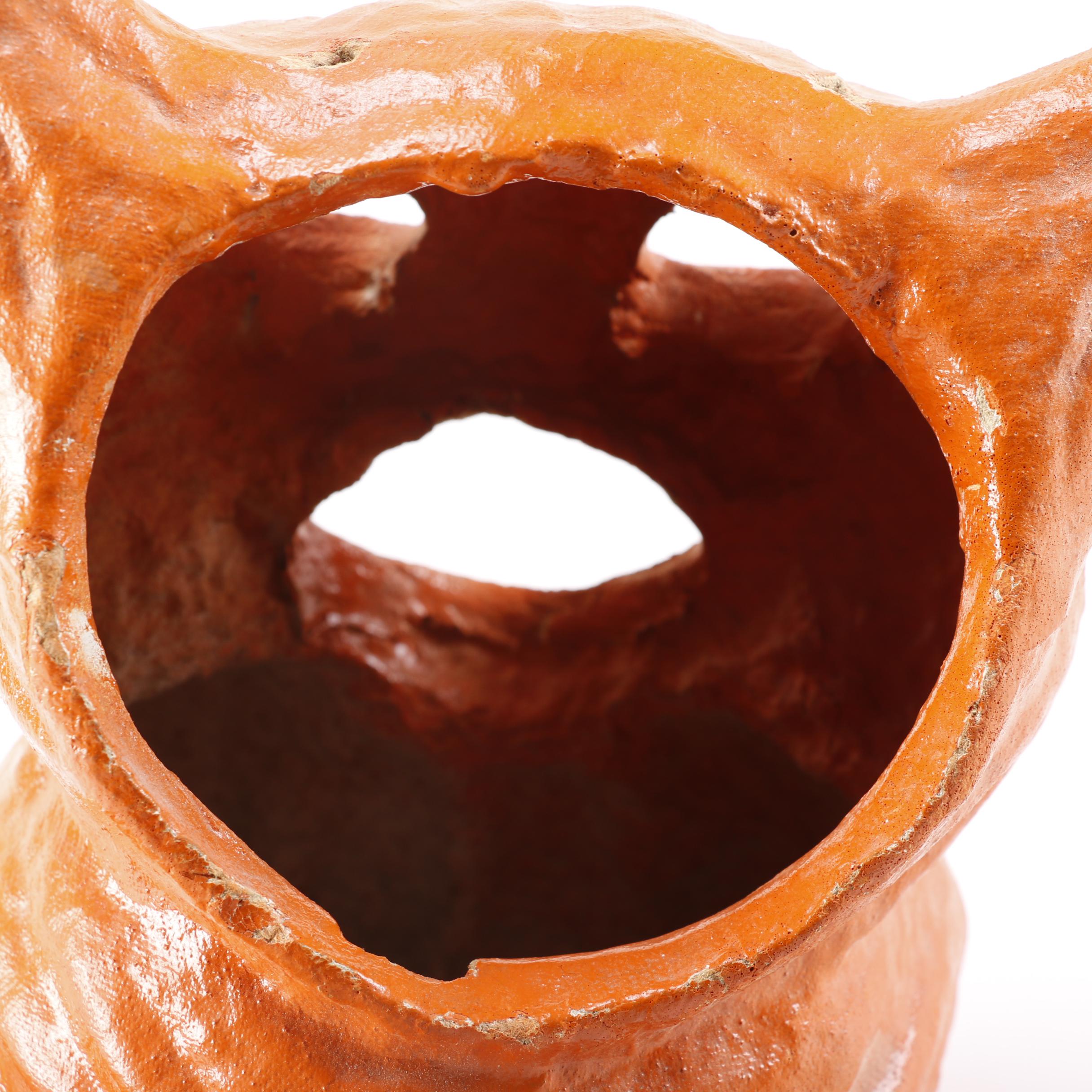 Vintage Paper Pulp Cat Lantern