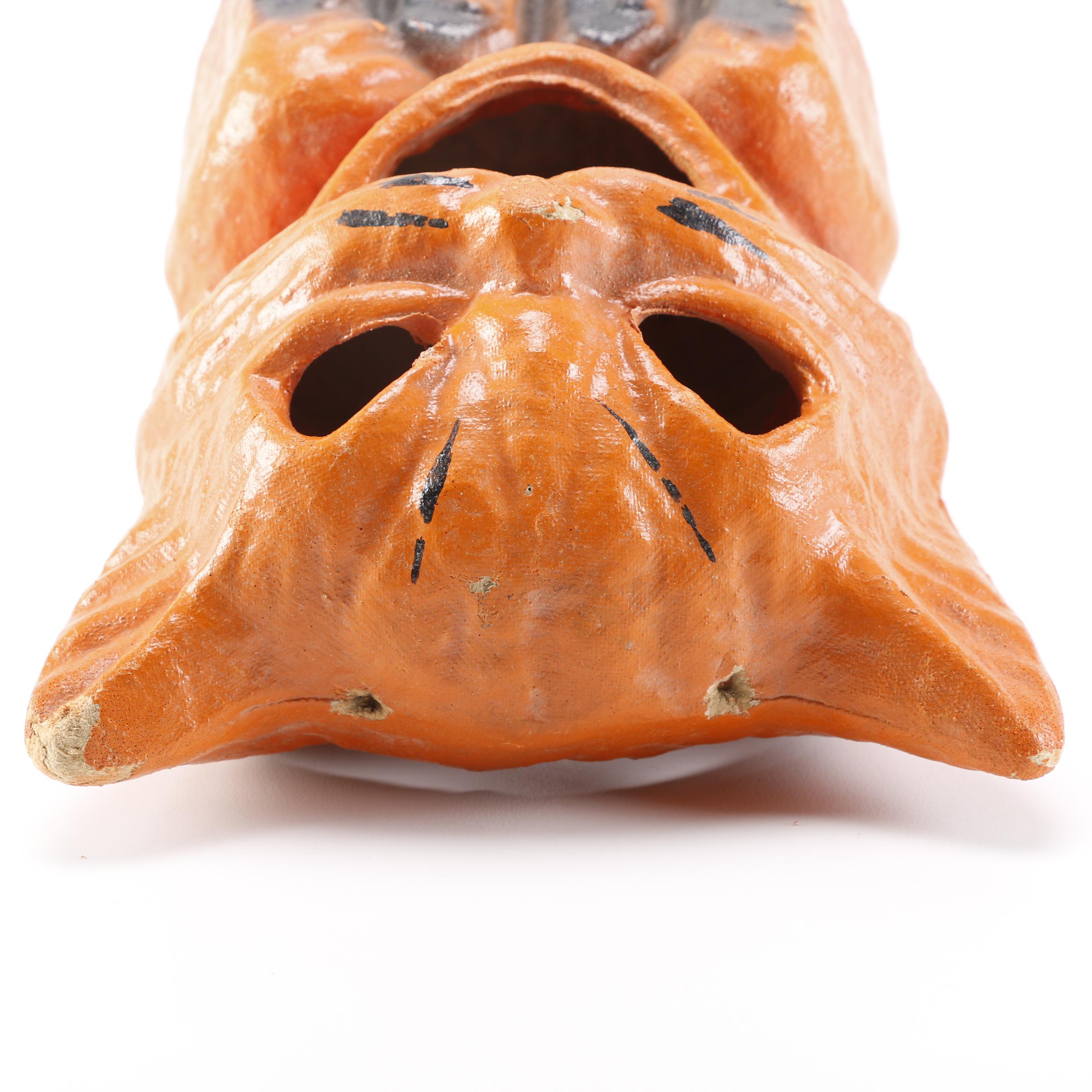 Vintage Paper Pulp Cat Lantern