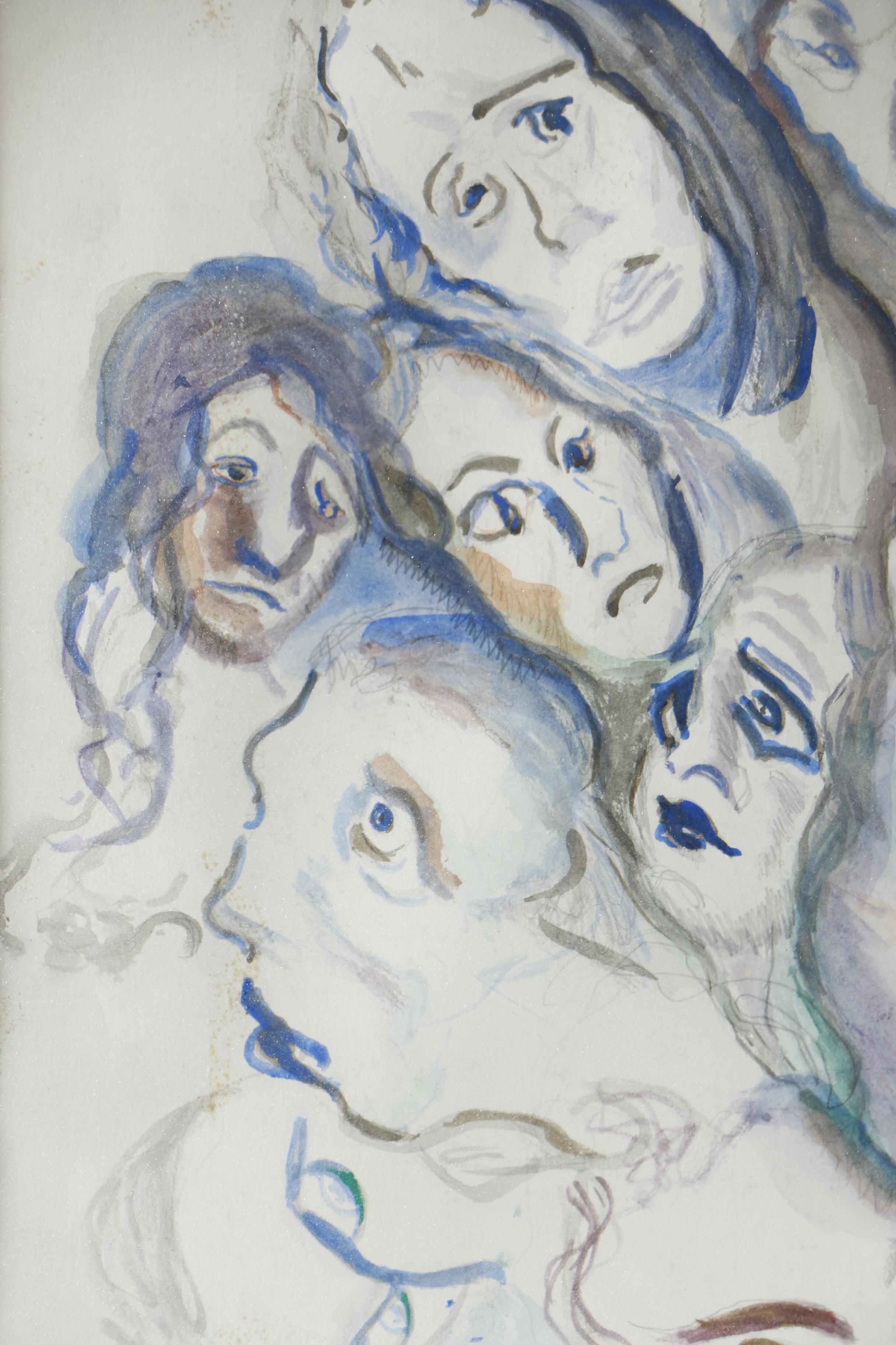 Nancy Pennington Original Gouache and Watercolor on Paper