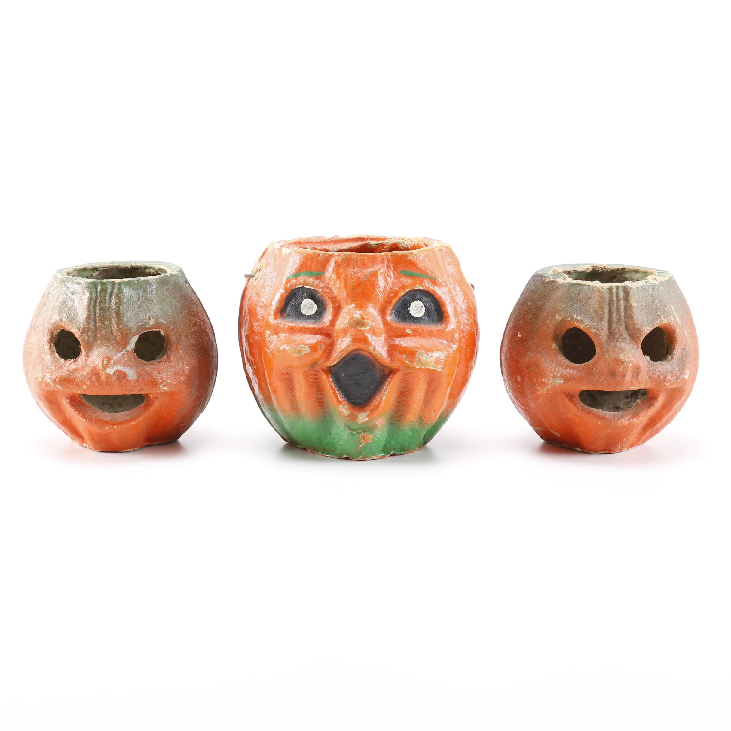 Vintage Paper Pulp Pumpkins