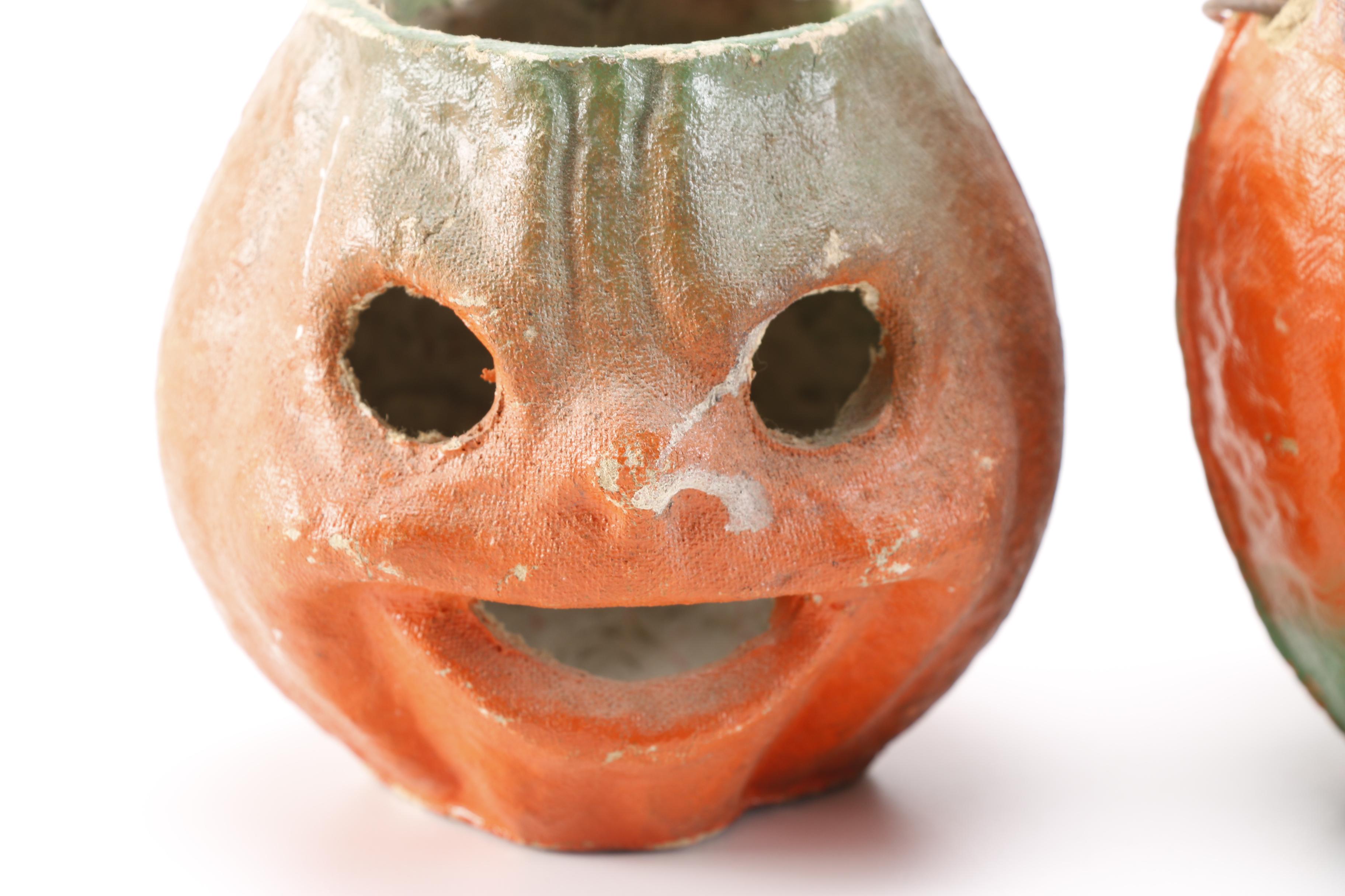 Vintage Paper Pulp Pumpkins