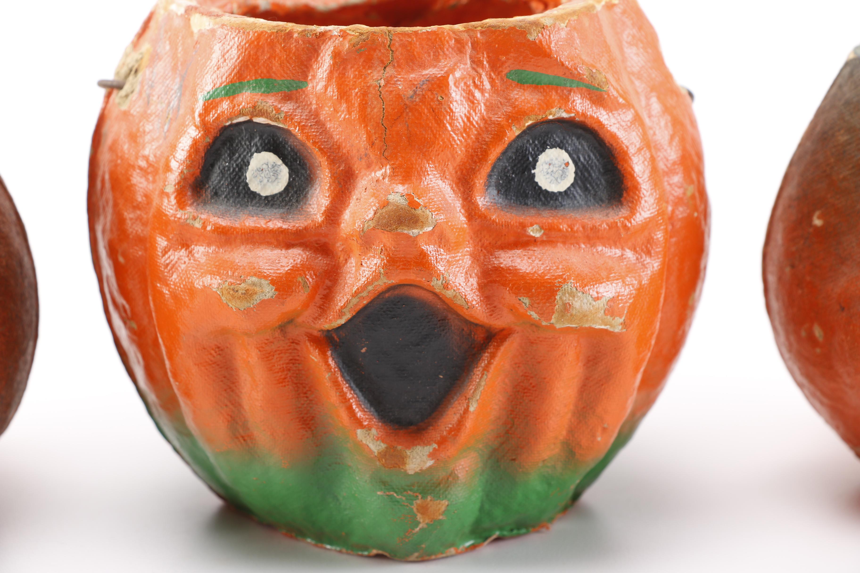 Vintage Paper Pulp Pumpkins