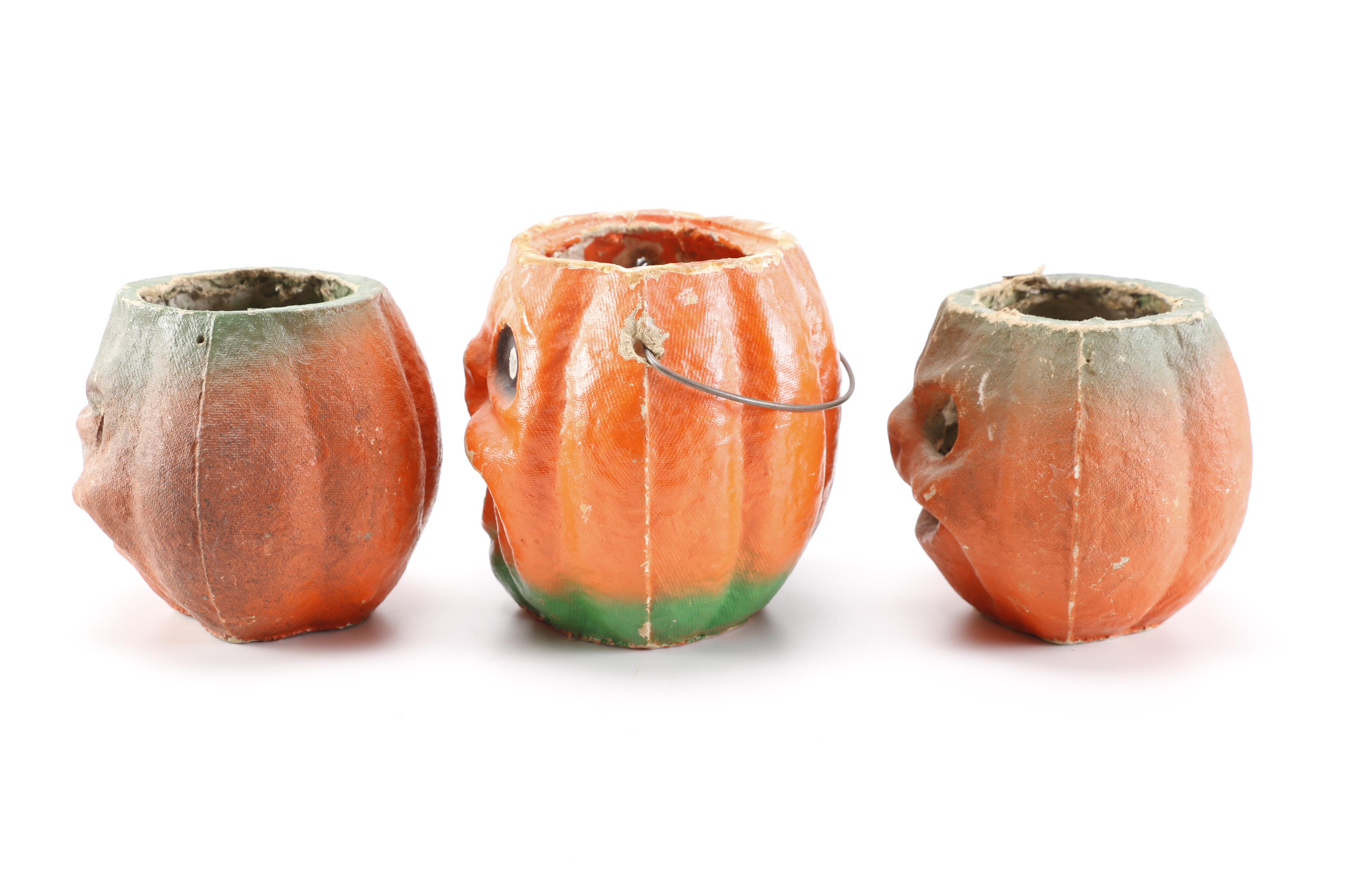 Vintage Paper Pulp Pumpkins