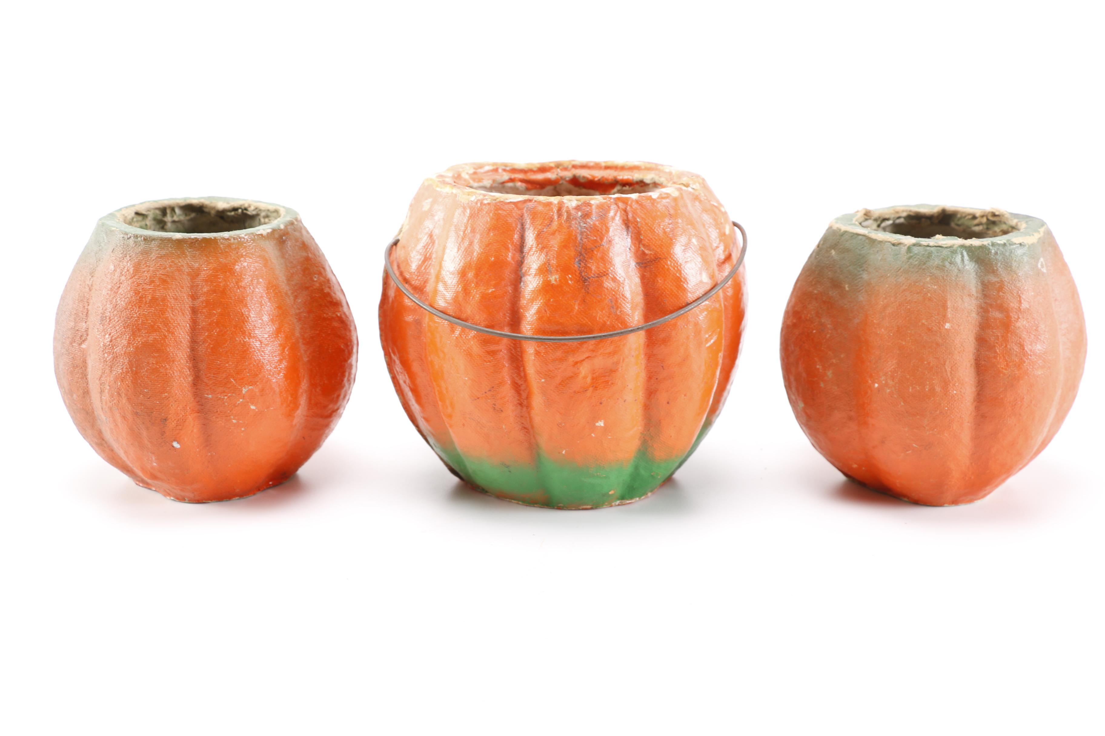 Vintage Paper Pulp Pumpkins