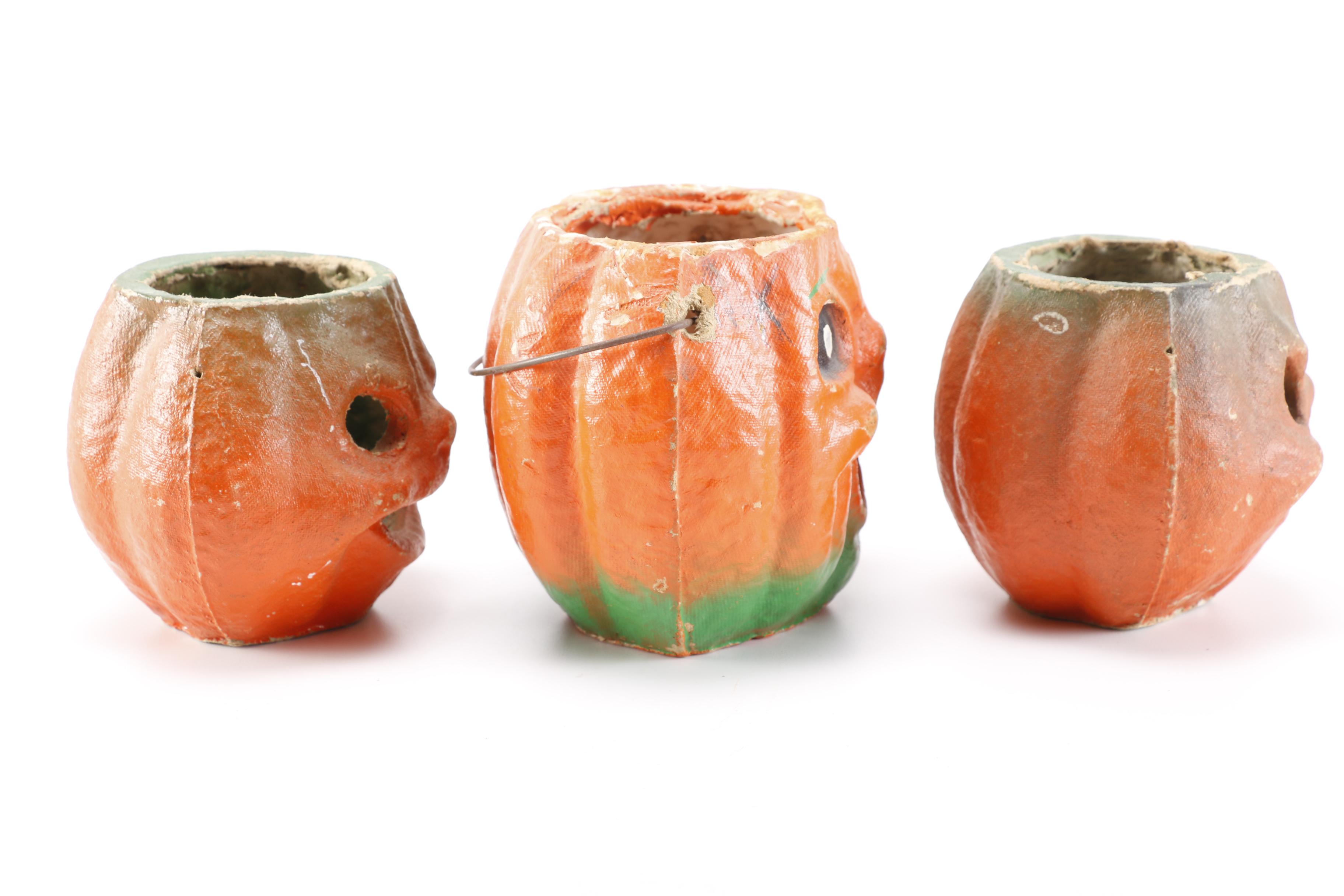 Vintage Paper Pulp Pumpkins