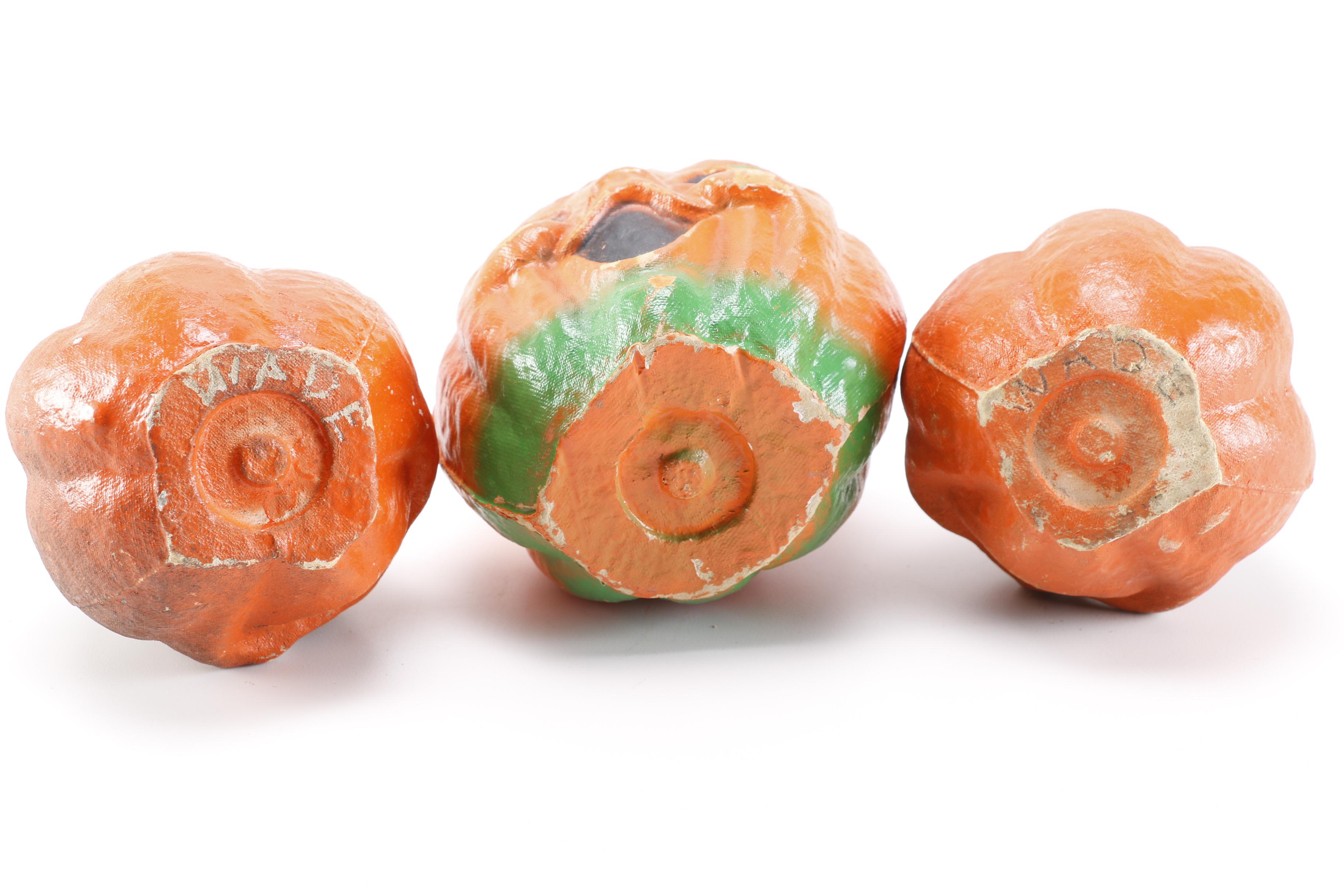 Vintage Paper Pulp Pumpkins