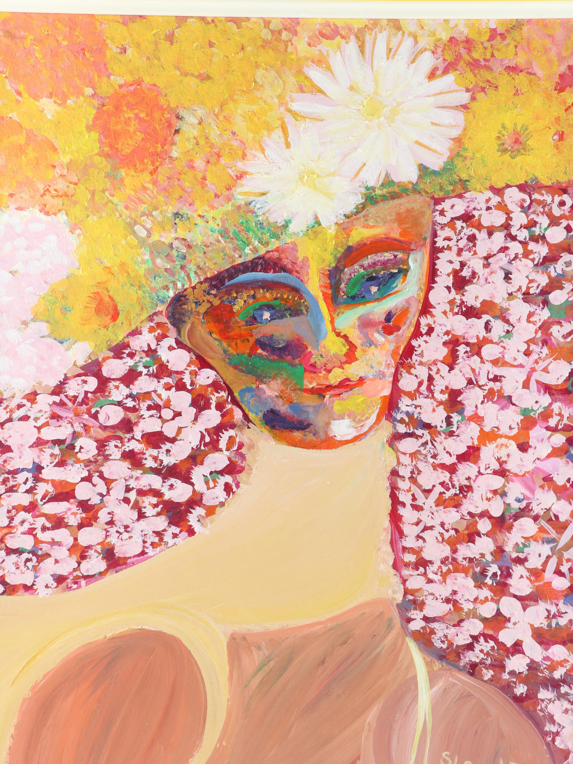 Suzanne L. Goodstadt Original Oil Painting "Girl with Hat"