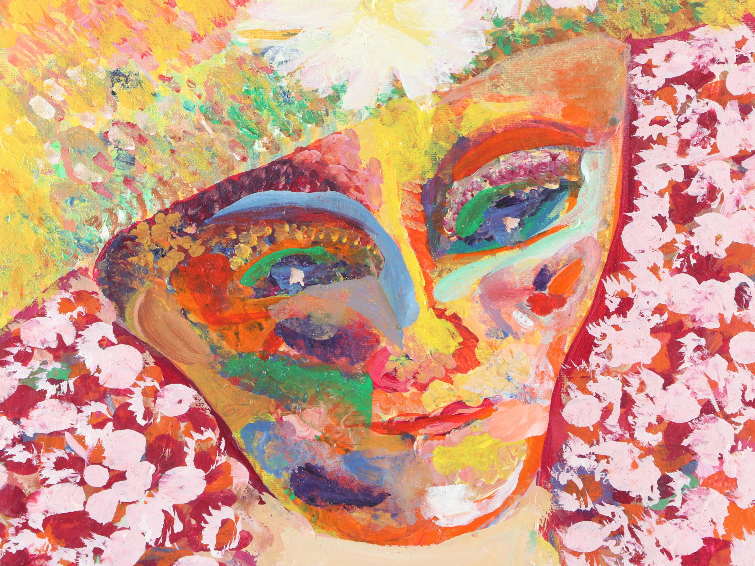 Suzanne L. Goodstadt Original Oil Painting "Girl with Hat"