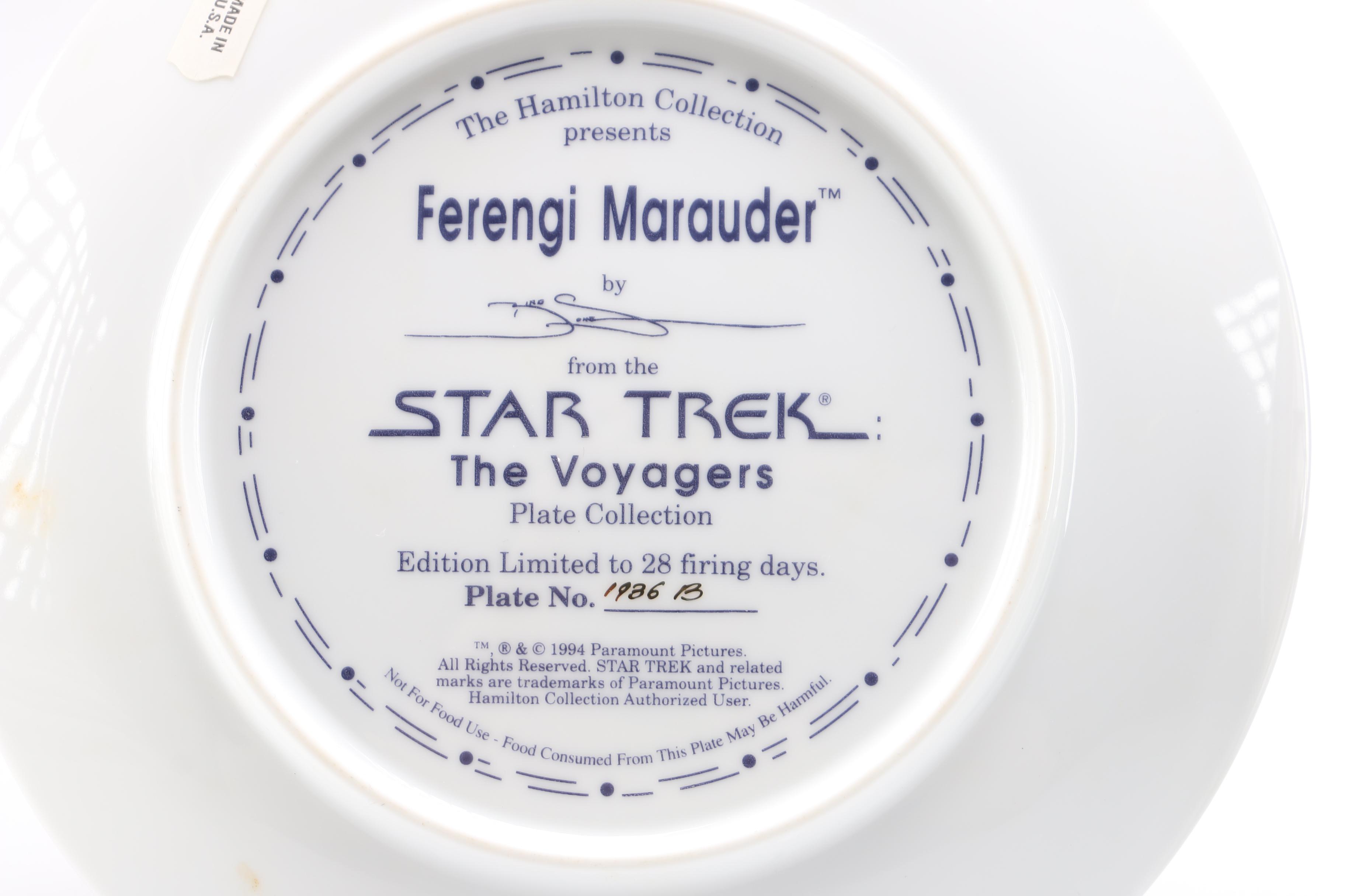 Limited Edition Star Trek Commemorative Plates