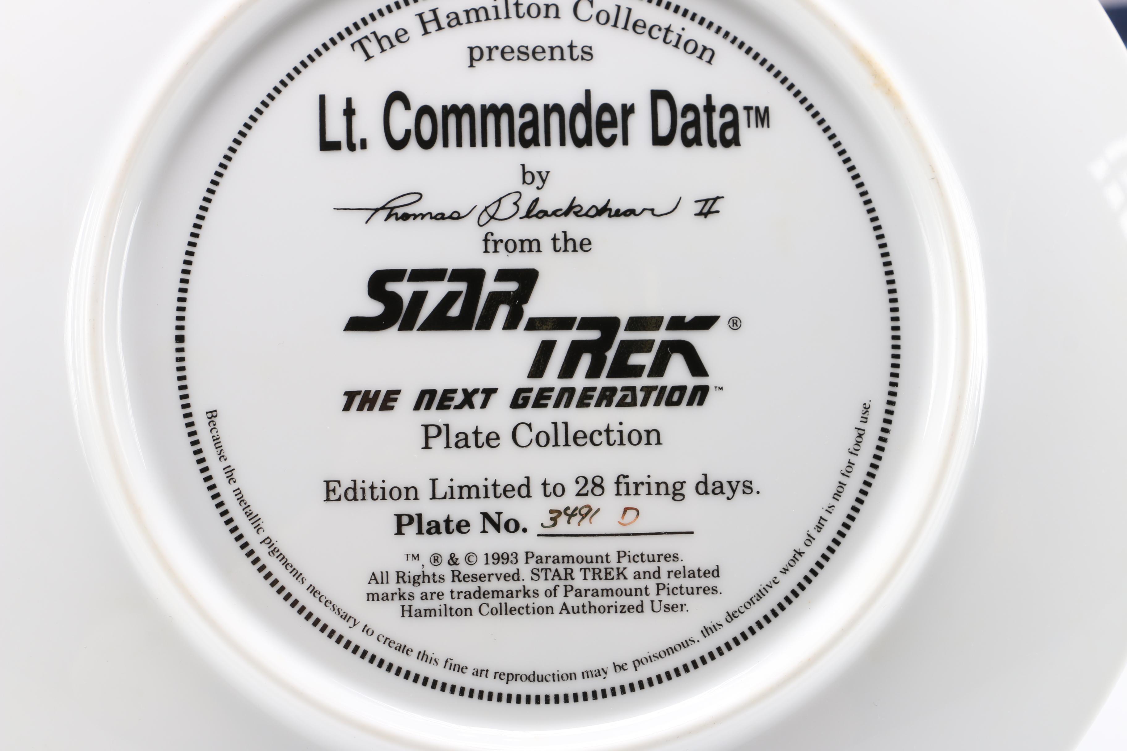 Limited Edition Star Trek Commemorative Plates
