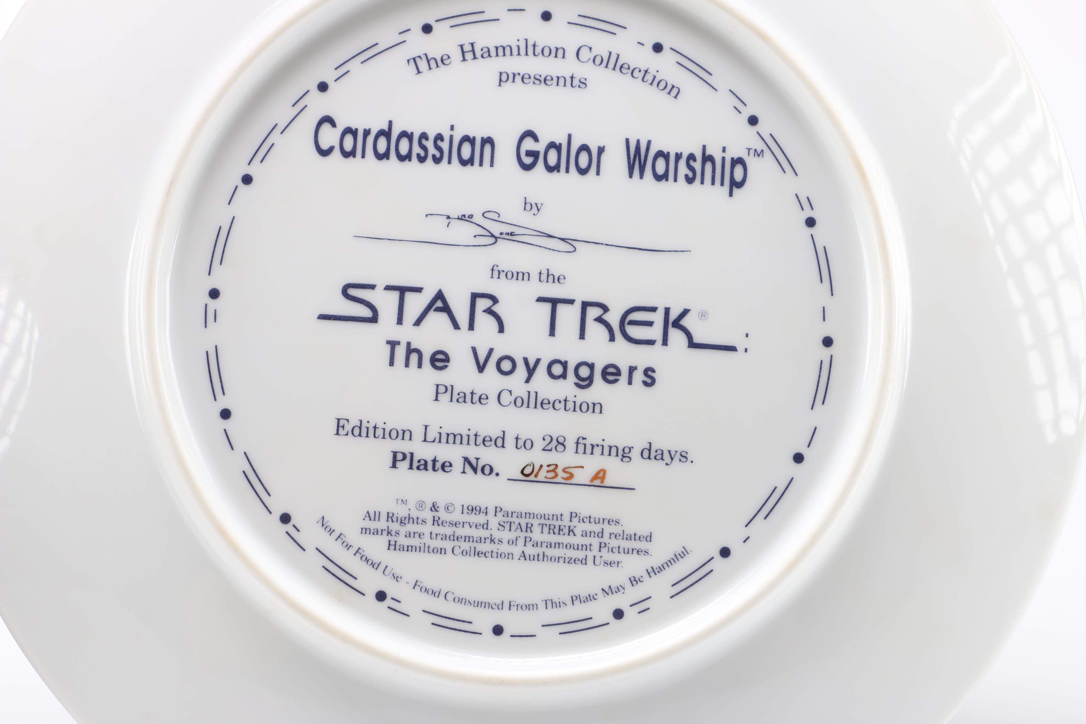 Limited Edition Star Trek Commemorative Plates