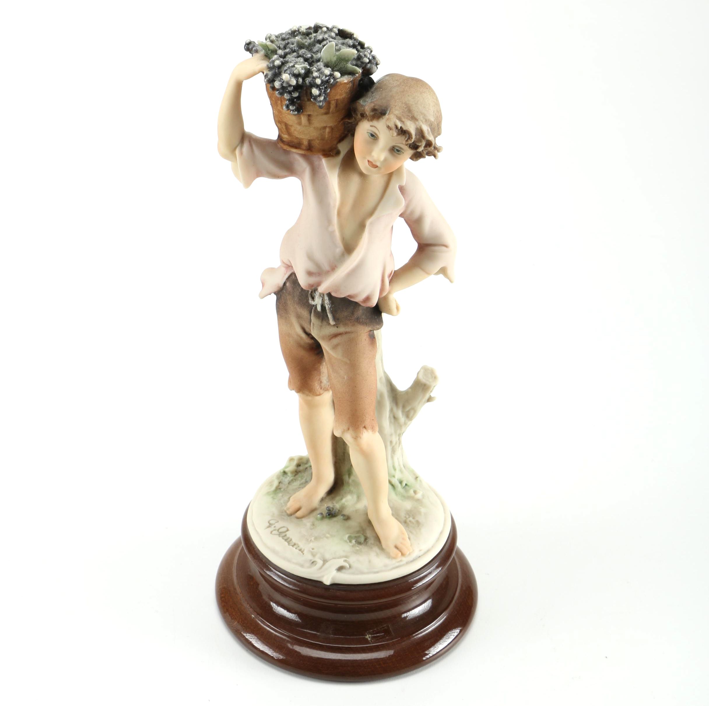Guiseppe Armani "Little Country Boy with Grapes" Figurine