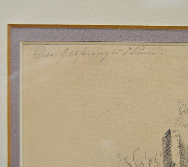 1868 Pencil Drawing of Heidelberg Castle